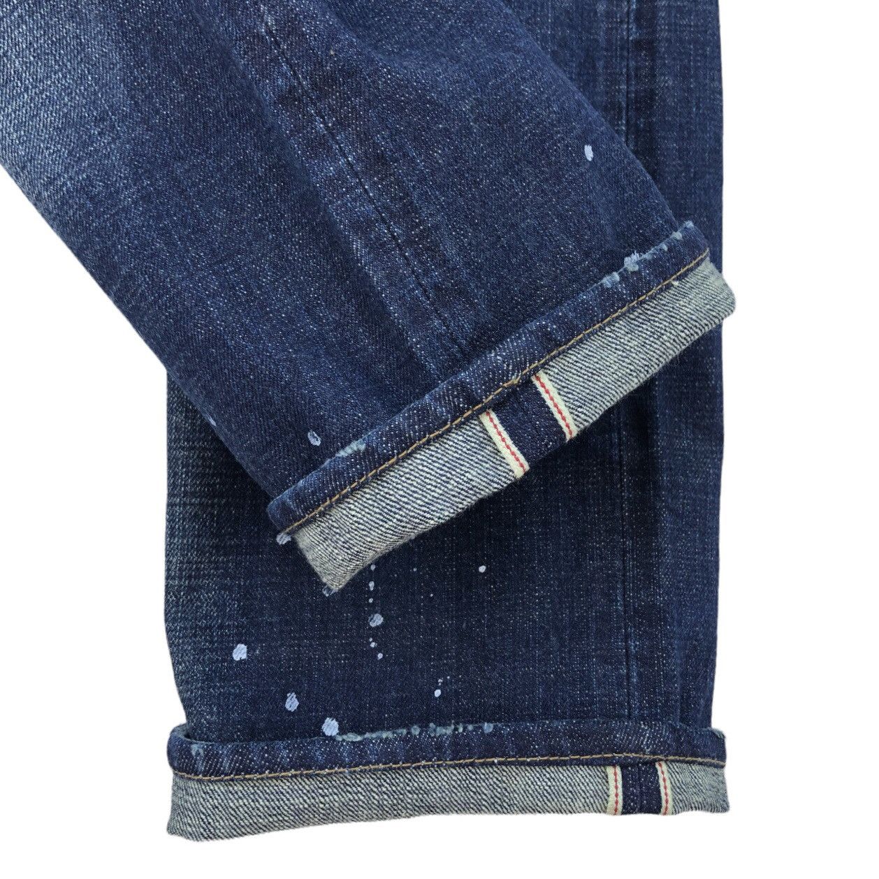 Global Work Japanese Global Work Distressed Painted Selvedge Denim Pants Size US 34 / EU 50 - 8 Thumbnail