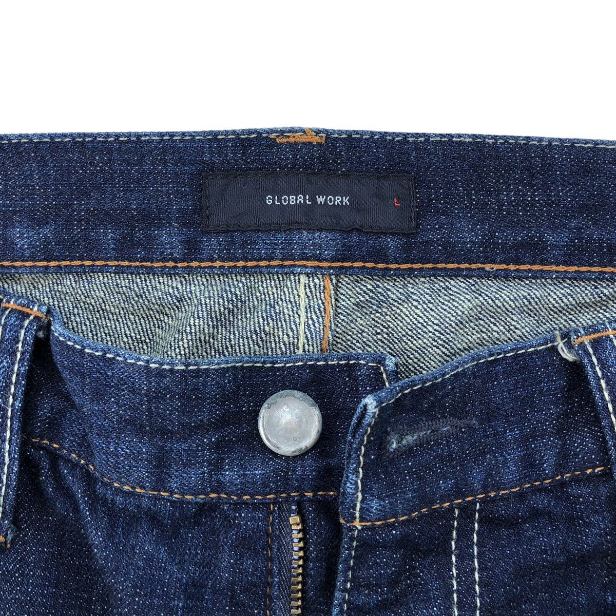 Global Work Japanese Global Work Distressed Painted Selvedge Denim Pants Size US 34 / EU 50 - 9 Thumbnail