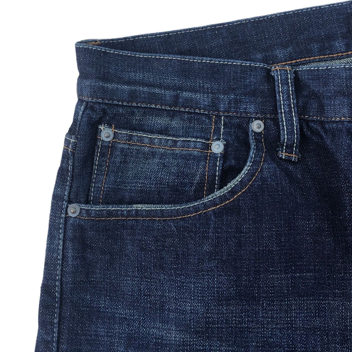 Global Work Japanese Global Work Distressed Painted Selvedge Denim Pants Size US 34 / EU 50 - 4 Thumbnail