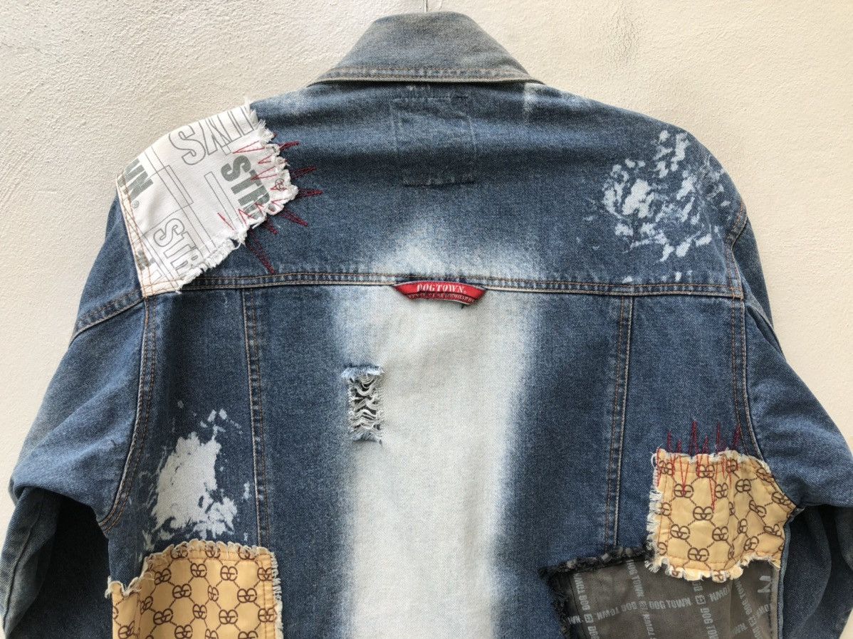 Dogtown Vintage Dog Town Distress Patchwork Oversized Denim Jacket Size US L / EU 52-54 / 3 - 14 Thumbnail