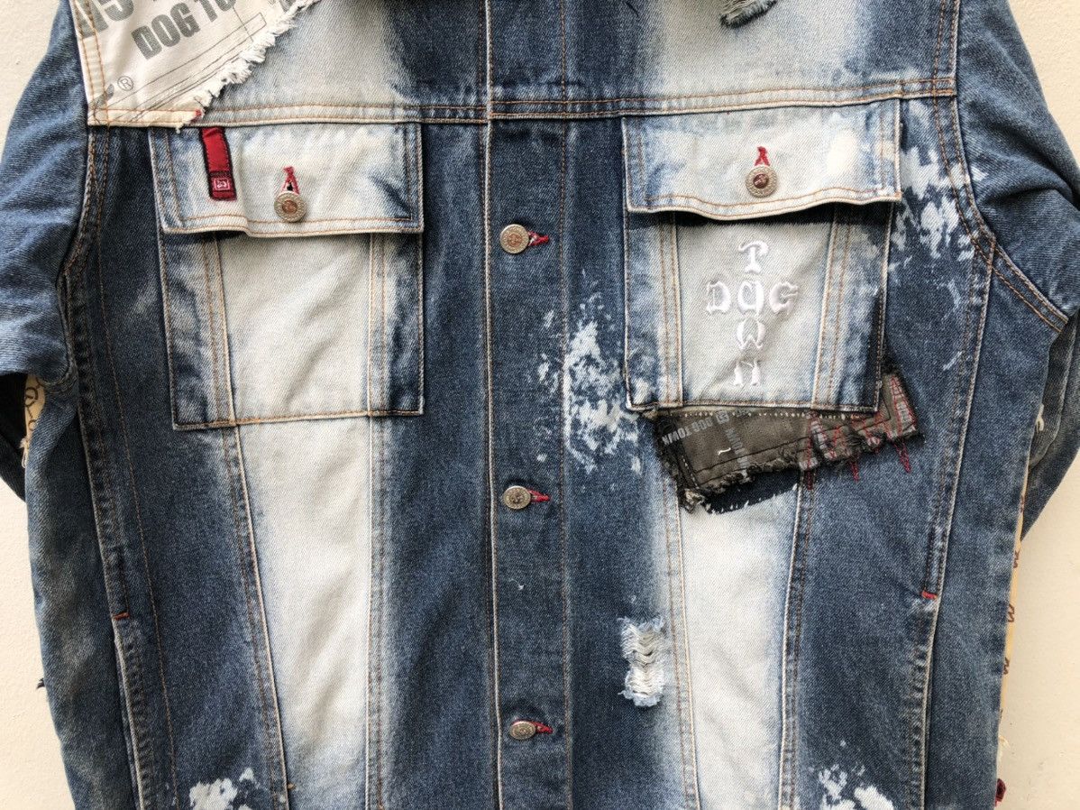 Dogtown Vintage Dog Town Distress Patchwork Oversized Denim Jacket Size US L / EU 52-54 / 3 - 8 Thumbnail
