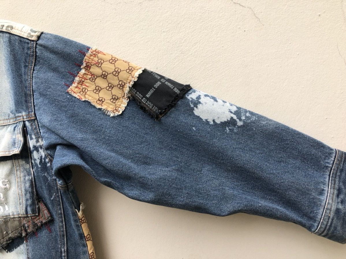 Dogtown Vintage Dog Town Distress Patchwork Oversized Denim Jacket Size US L / EU 52-54 / 3 - 10 Thumbnail