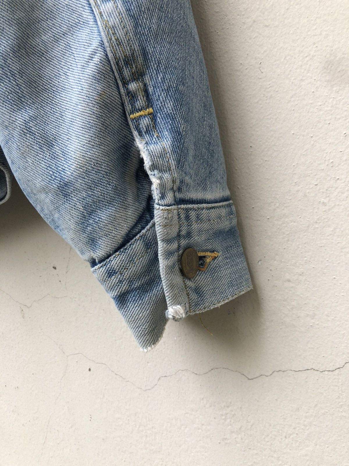 Lee Trashed 80s Lee Storm Rider Blanket Denim Dirty Mud Jacket Size US M / EU 48-50 / 2 - 16 Thumbnail