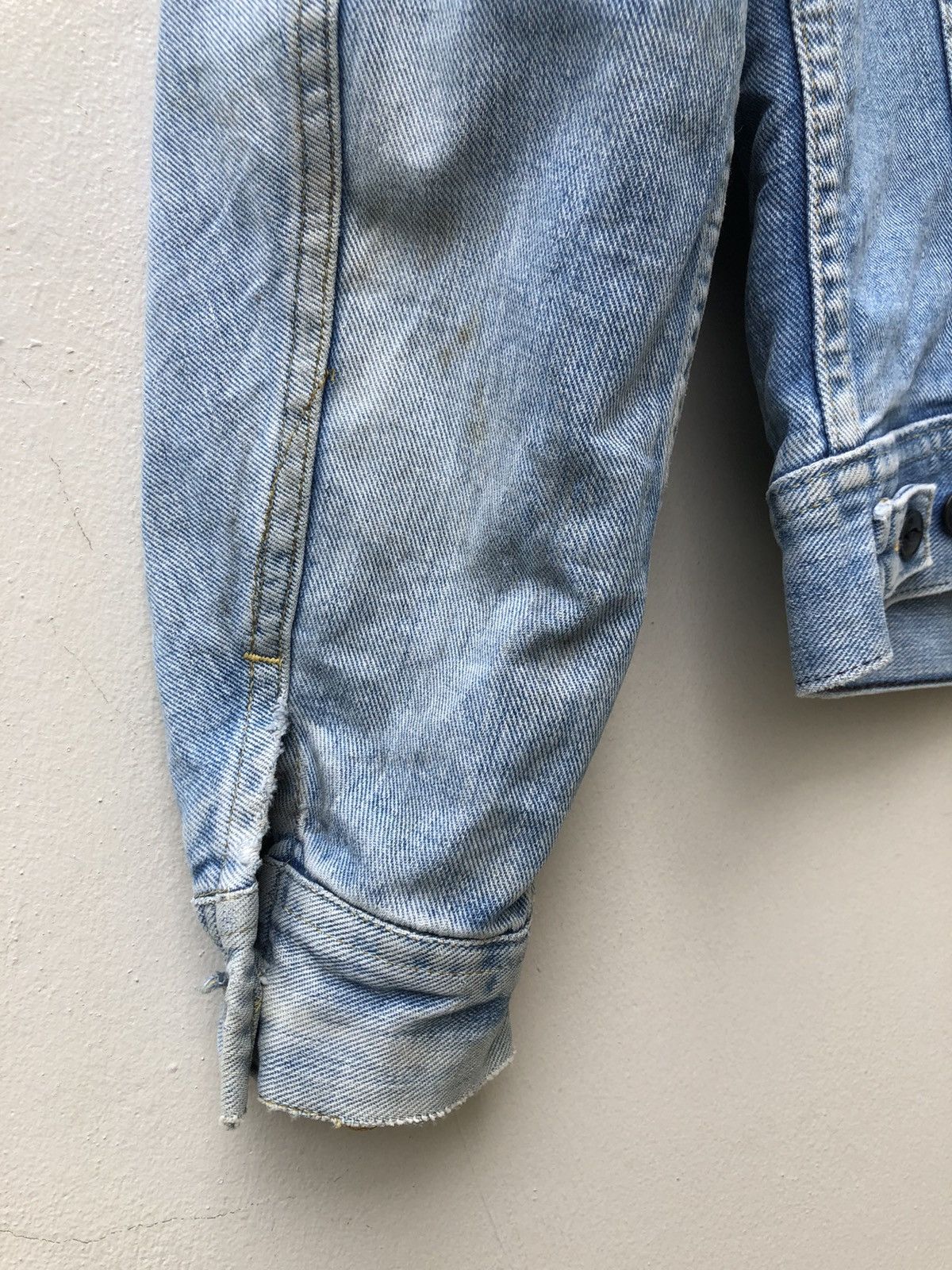 Lee Trashed 80s Lee Storm Rider Blanket Denim Dirty Mud Jacket Size US M / EU 48-50 / 2 - 18 Thumbnail