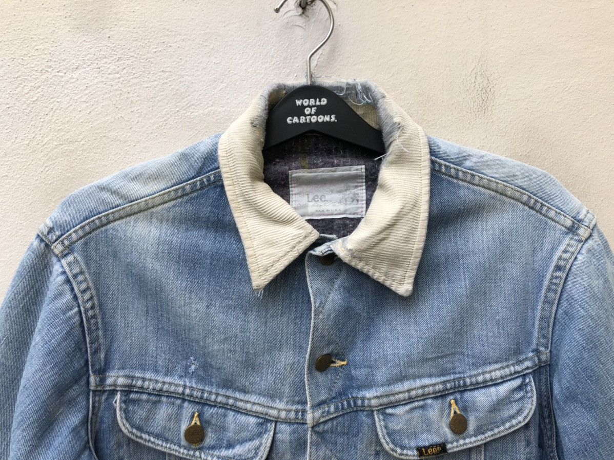 Lee Trashed 80s Lee Storm Rider Blanket Denim Dirty Mud Jacket Size US M / EU 48-50 / 2 - 7 Thumbnail