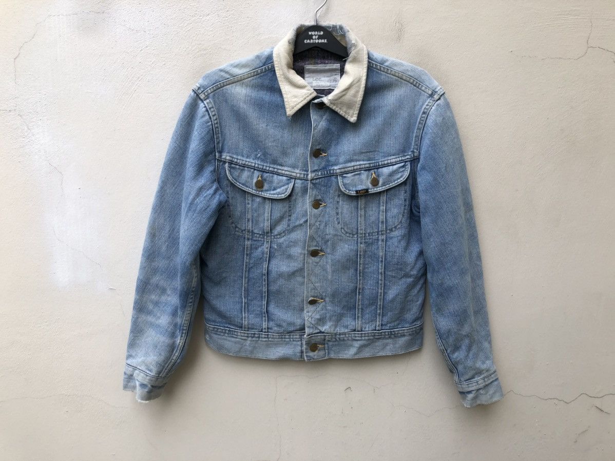 Lee Trashed 80s Lee Storm Rider Blanket Denim Dirty Mud Jacket Size US M / EU 48-50 / 2 - 6 Thumbnail