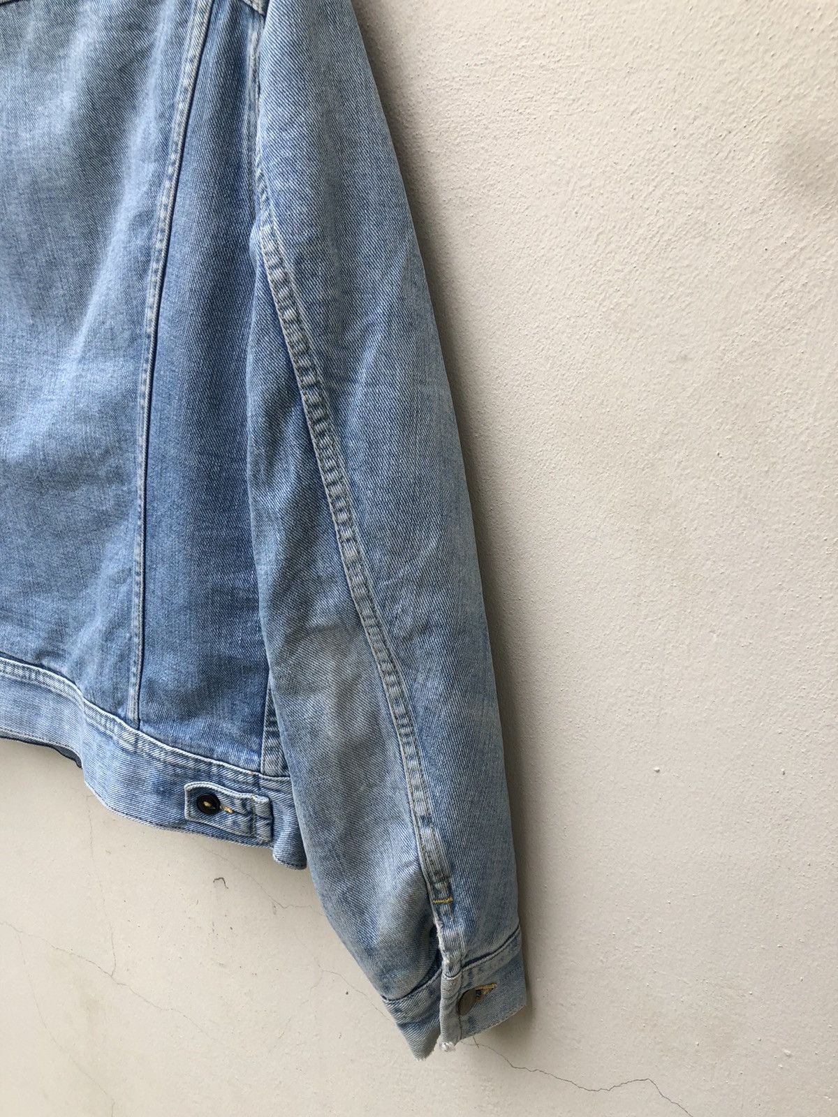 Lee Trashed 80s Lee Storm Rider Blanket Denim Dirty Mud Jacket Size US M / EU 48-50 / 2 - 15 Thumbnail