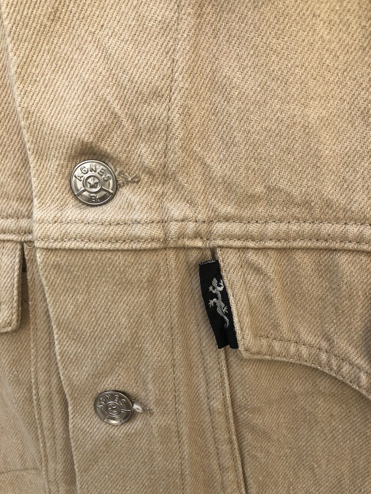 Vintage × agnes b. Vintage 90s Agnes B. Homme Paris Denim Trucker Jacket Size US M / EU 48-50 / 2 - 3 Thumbnail