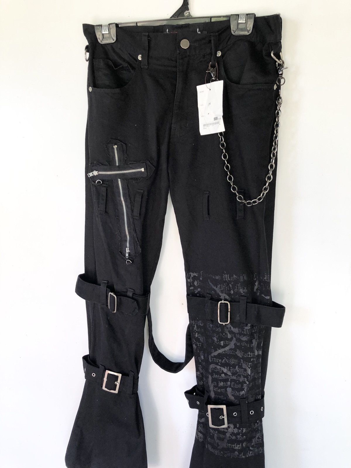 Handmade Reath bondage black straps punk styles pants Men’s Size US 30 / EU 46 - 3 Thumbnail