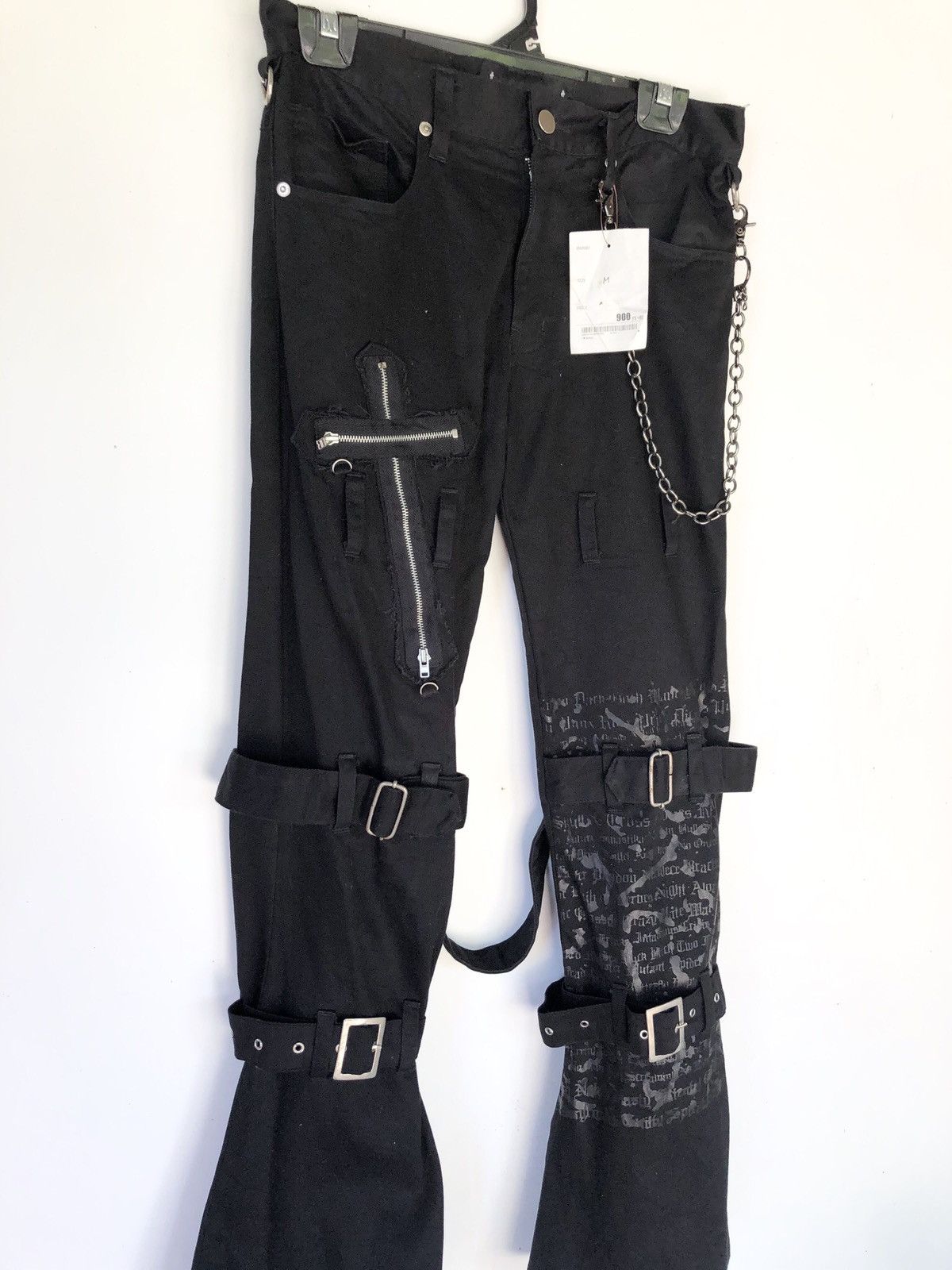 Handmade Reath bondage black straps punk styles pants Men’s Size US 30 / EU 46 - 4 Thumbnail