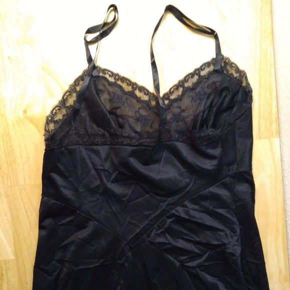 Vintage Vintage Vanity Fair Satin Lace Lingerie Dress Slip Gown Size XS / US 0-2 / IT 36-38 - 4 Thumbnail