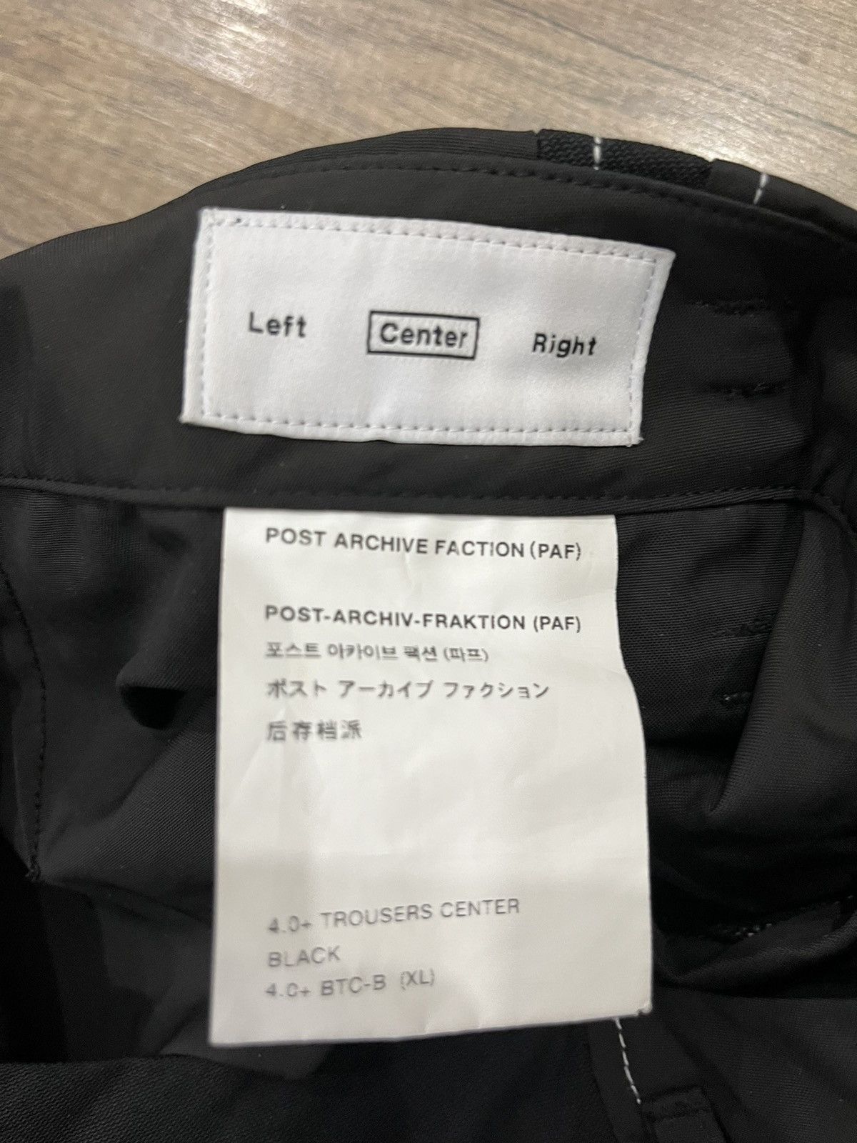 POST ARCHIVE FACTION (PAF) 4.0+ center twisted trousers Size US 34 / EU 50 - 7 Thumbnail