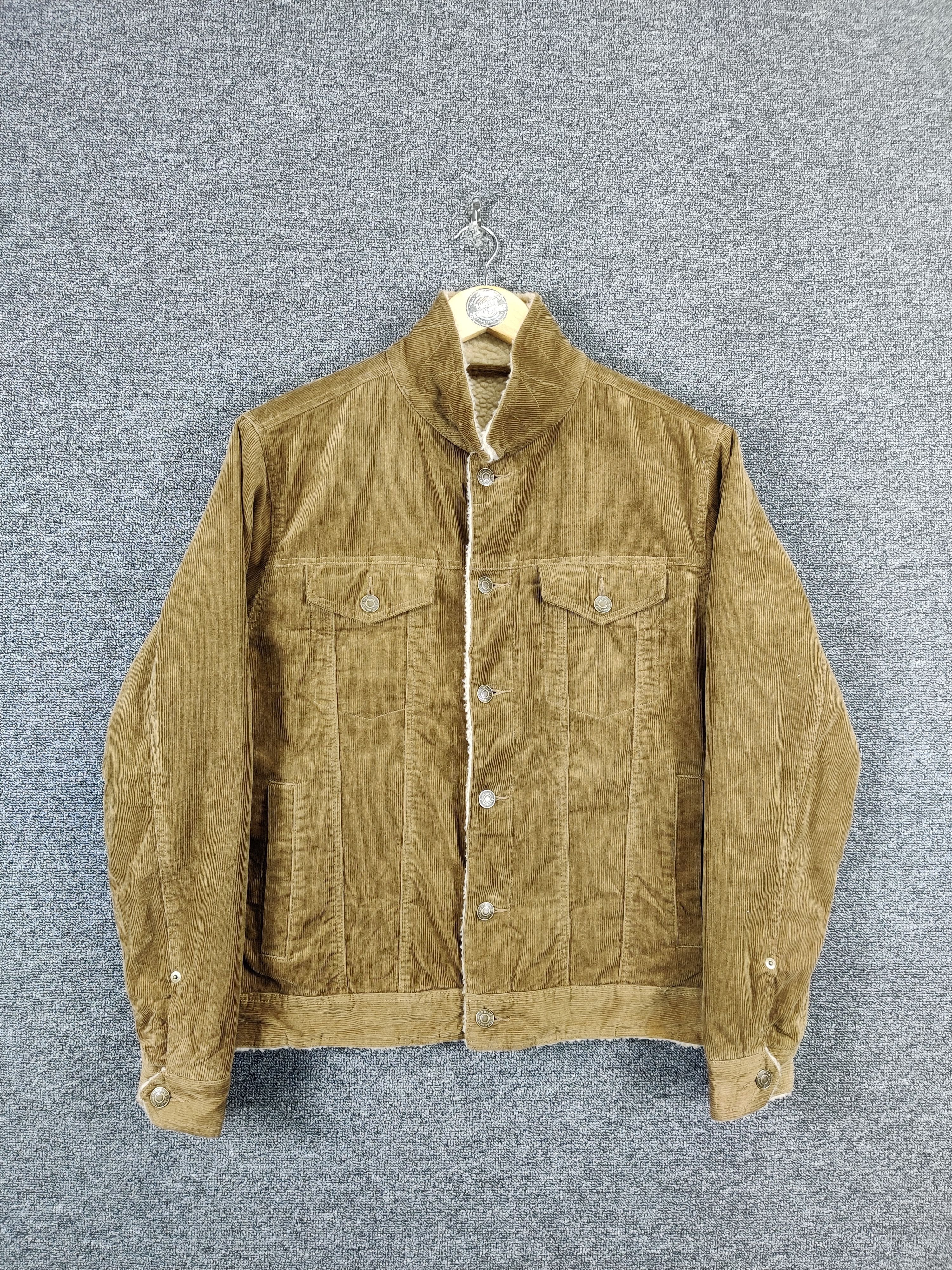 GU Vintage Gu Corduroy Sherpa Trucker Jacket Size US M / EU 48-50 / 2 - 1 Thumbnail