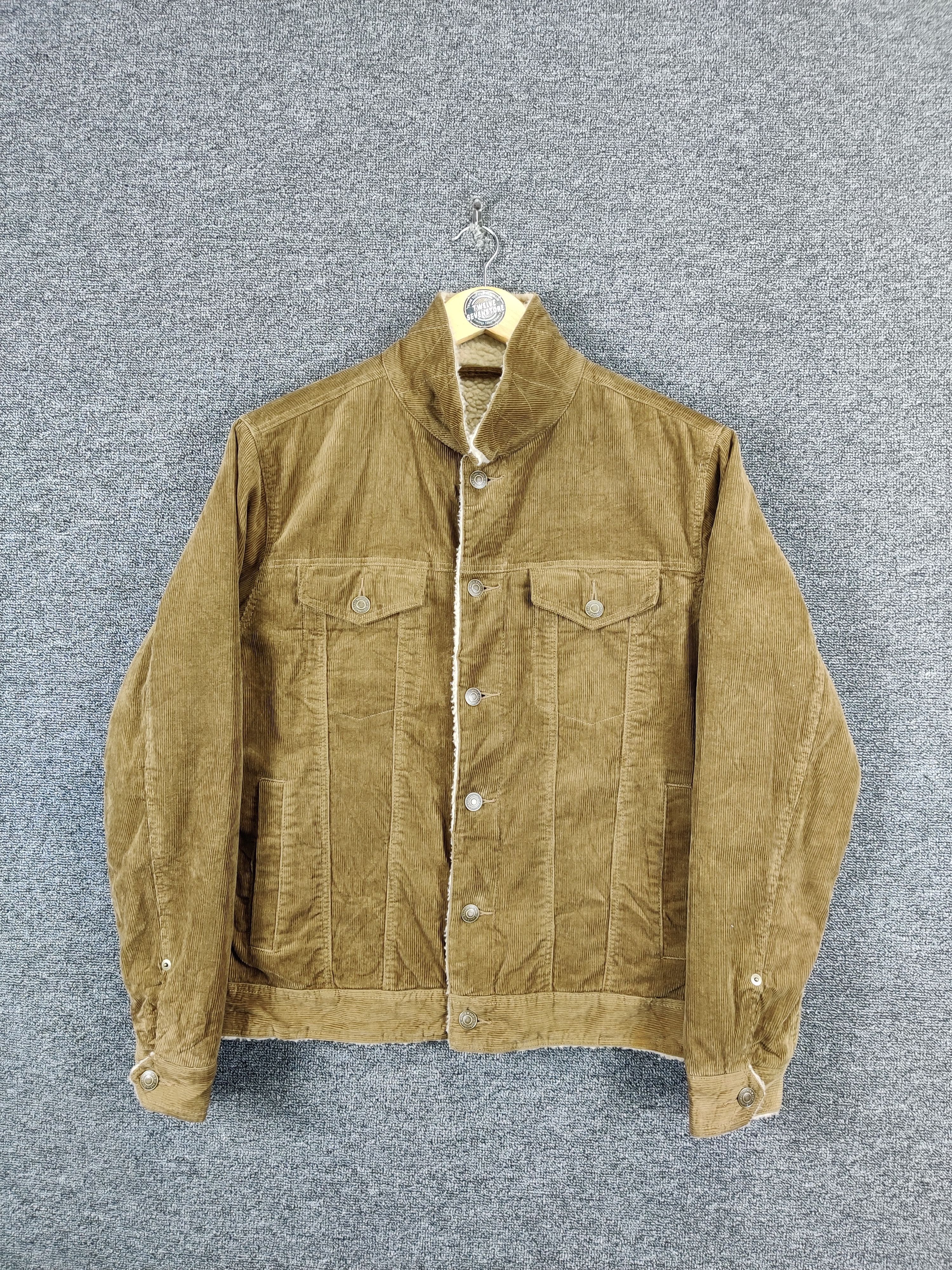 GU Vintage Gu Corduroy Sherpa Trucker Jacket Size US M / EU 48-50 / 2 - 2 Thumbnail