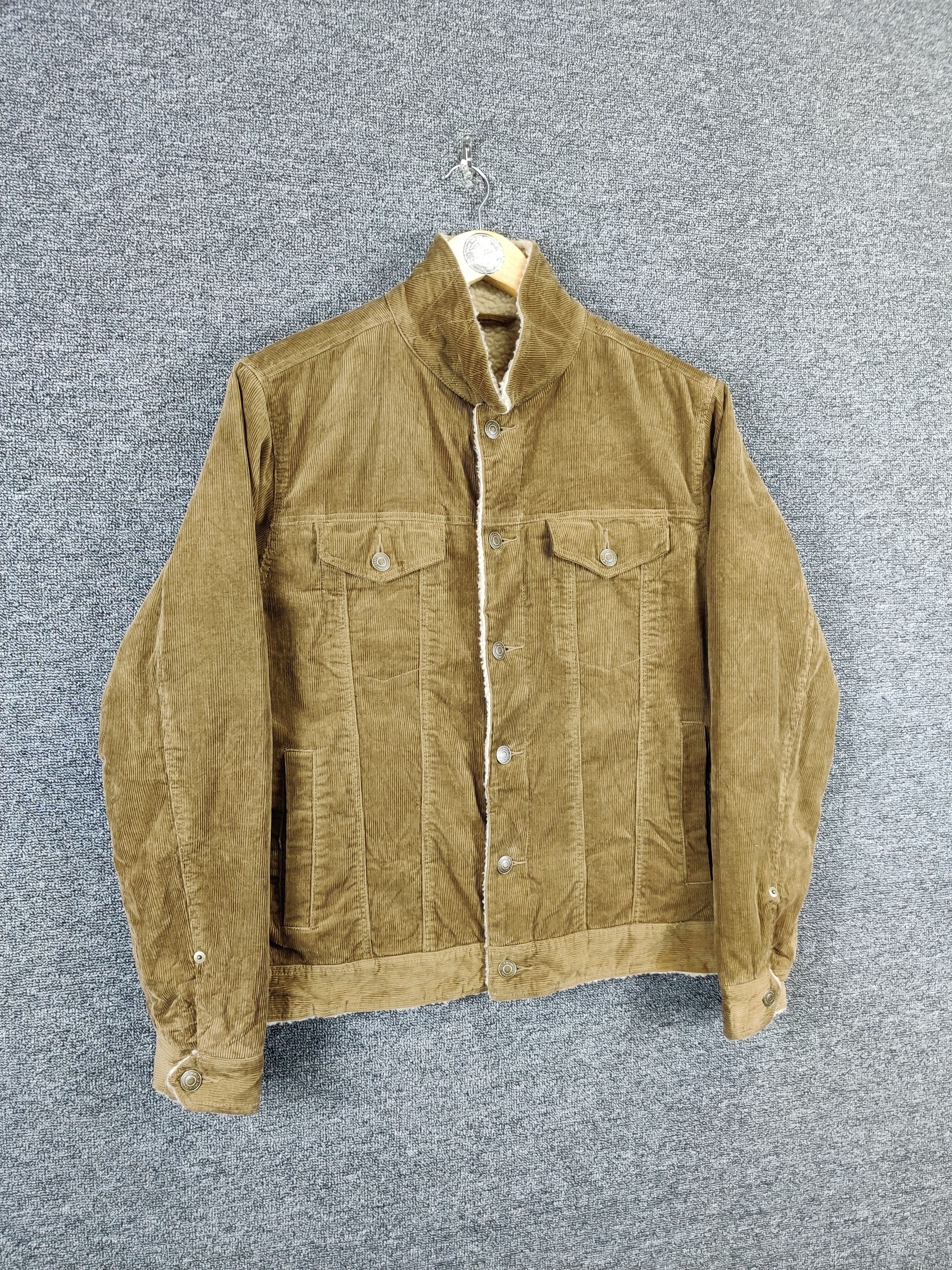 GU Vintage Gu Corduroy Sherpa Trucker Jacket Size US M / EU 48-50 / 2 - 7 Thumbnail