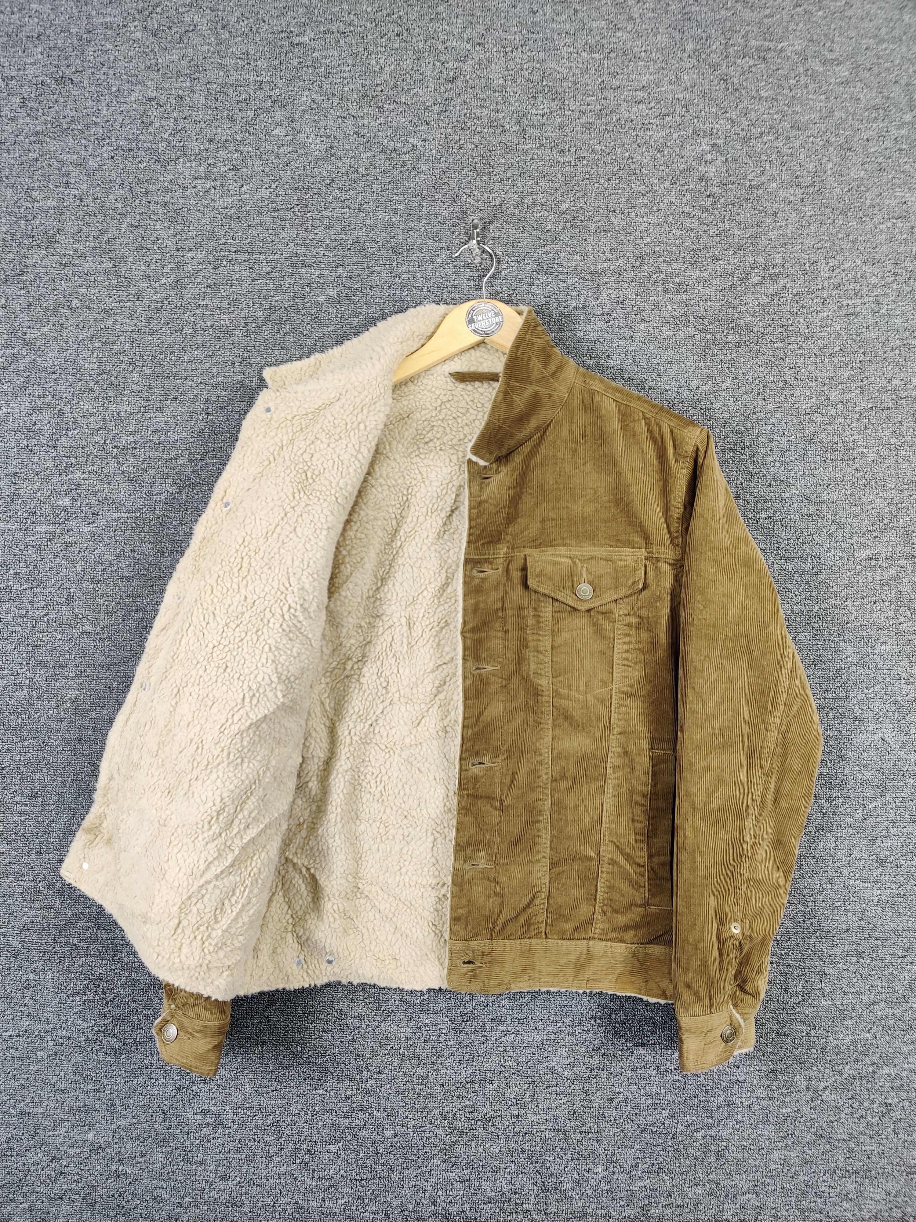 GU Vintage Gu Corduroy Sherpa Trucker Jacket Size US M / EU 48-50 / 2 - 5 Thumbnail