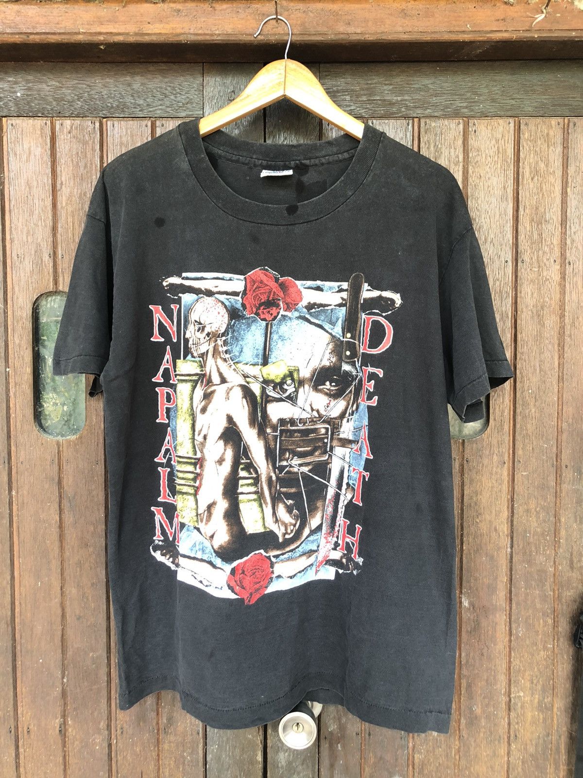 Liquid Blue × Vintage 🔥SINGLE STITCH🔥Napalm Death 96 nort American tour Shirt Size US XL / EU 56 / 4 - 1 Thumbnail