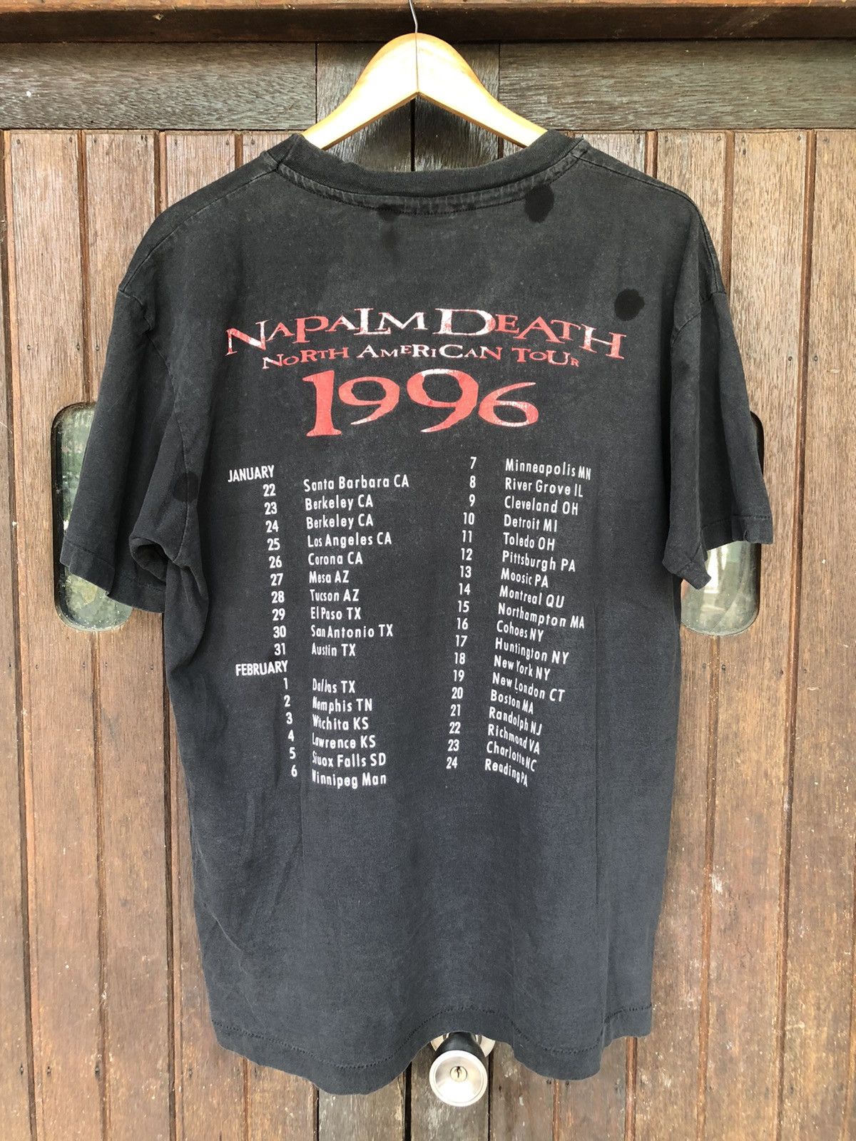Liquid Blue × Vintage 🔥SINGLE STITCH🔥Napalm Death 96 nort American tour Shirt Size US XL / EU 56 / 4 - 2 Thumbnail
