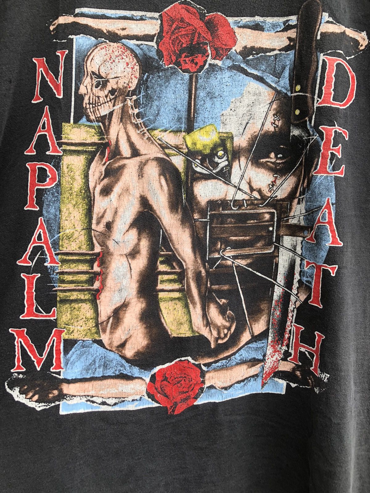Liquid Blue × Vintage 🔥SINGLE STITCH🔥Napalm Death 96 nort American tour Shirt Size US XL / EU 56 / 4 - 3 Thumbnail