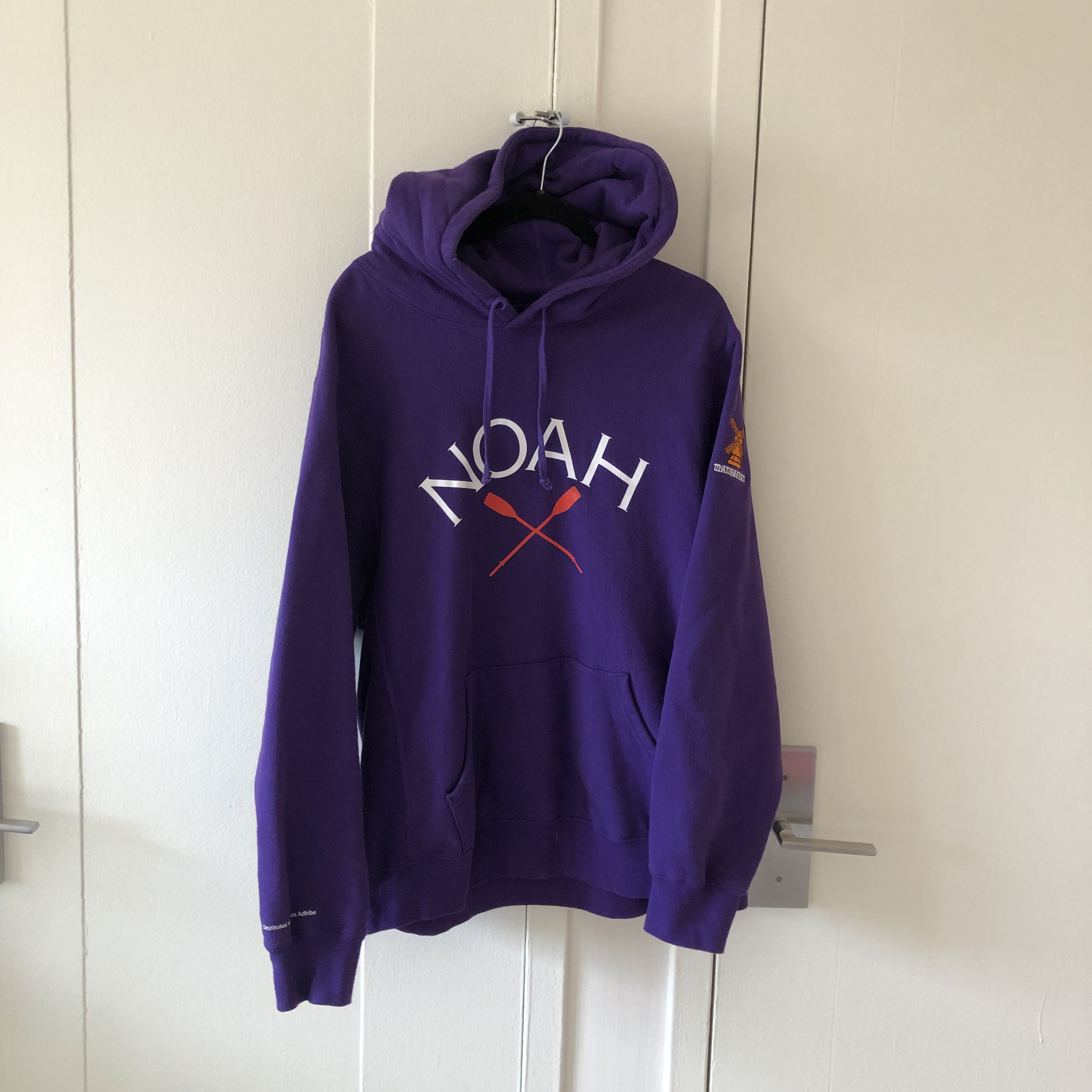 image of Noah x Rowing Blazers Manhattan Hoodie in Purple, Men's (Size XL)