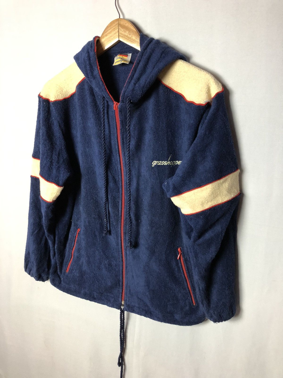 Japanese Brand × Vintage Vintage fleece grasshoppers Germany hoodies zipper Size M / US 6-8 / IT 42-44 - 4 Thumbnail