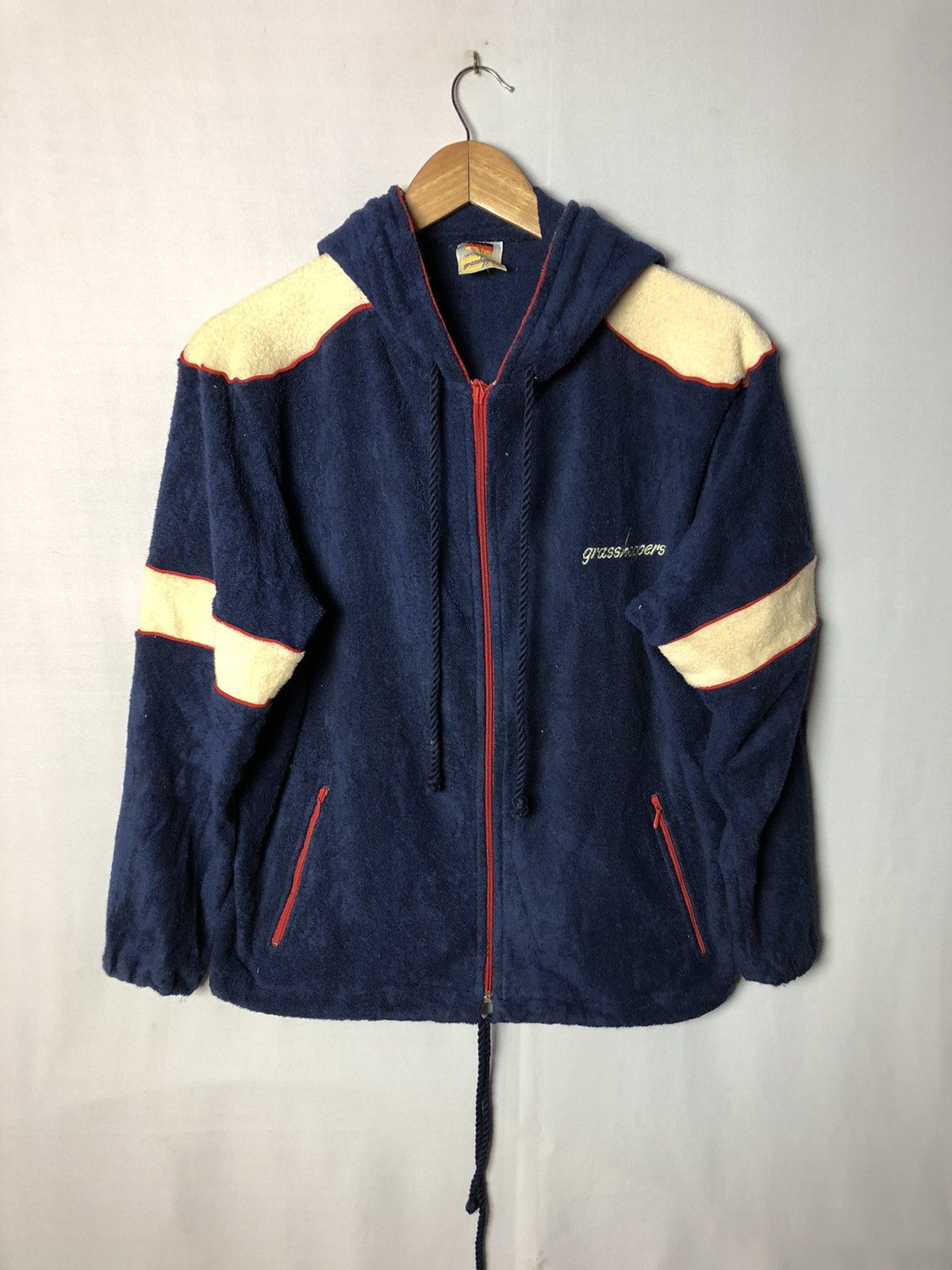 Japanese Brand × Vintage Vintage fleece grasshoppers Germany hoodies zipper Size M / US 6-8 / IT 42-44 - 3 Thumbnail
