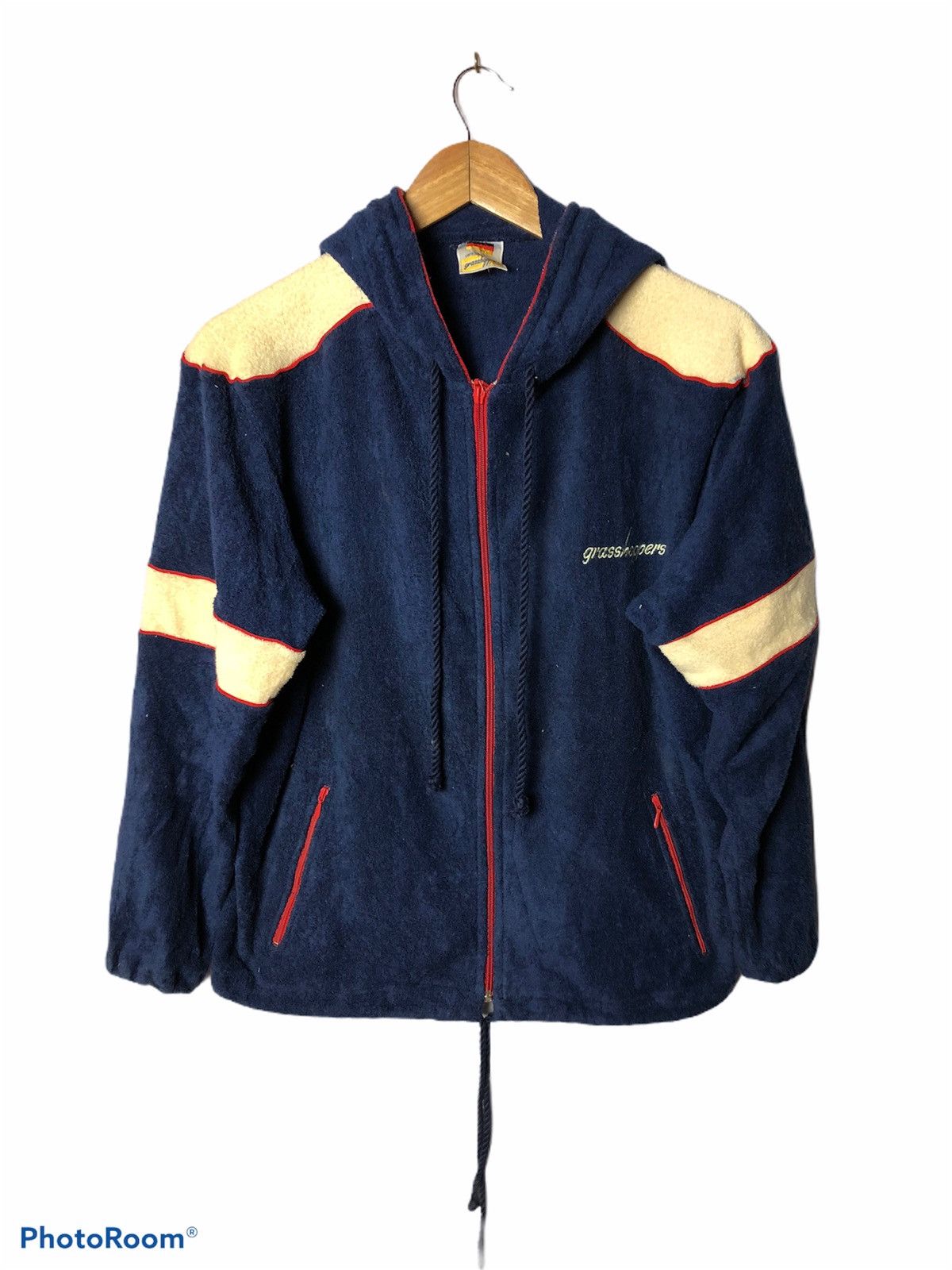 Japanese Brand × Vintage Vintage fleece grasshoppers Germany hoodies zipper Size M / US 6-8 / IT 42-44 - 1 Thumbnail