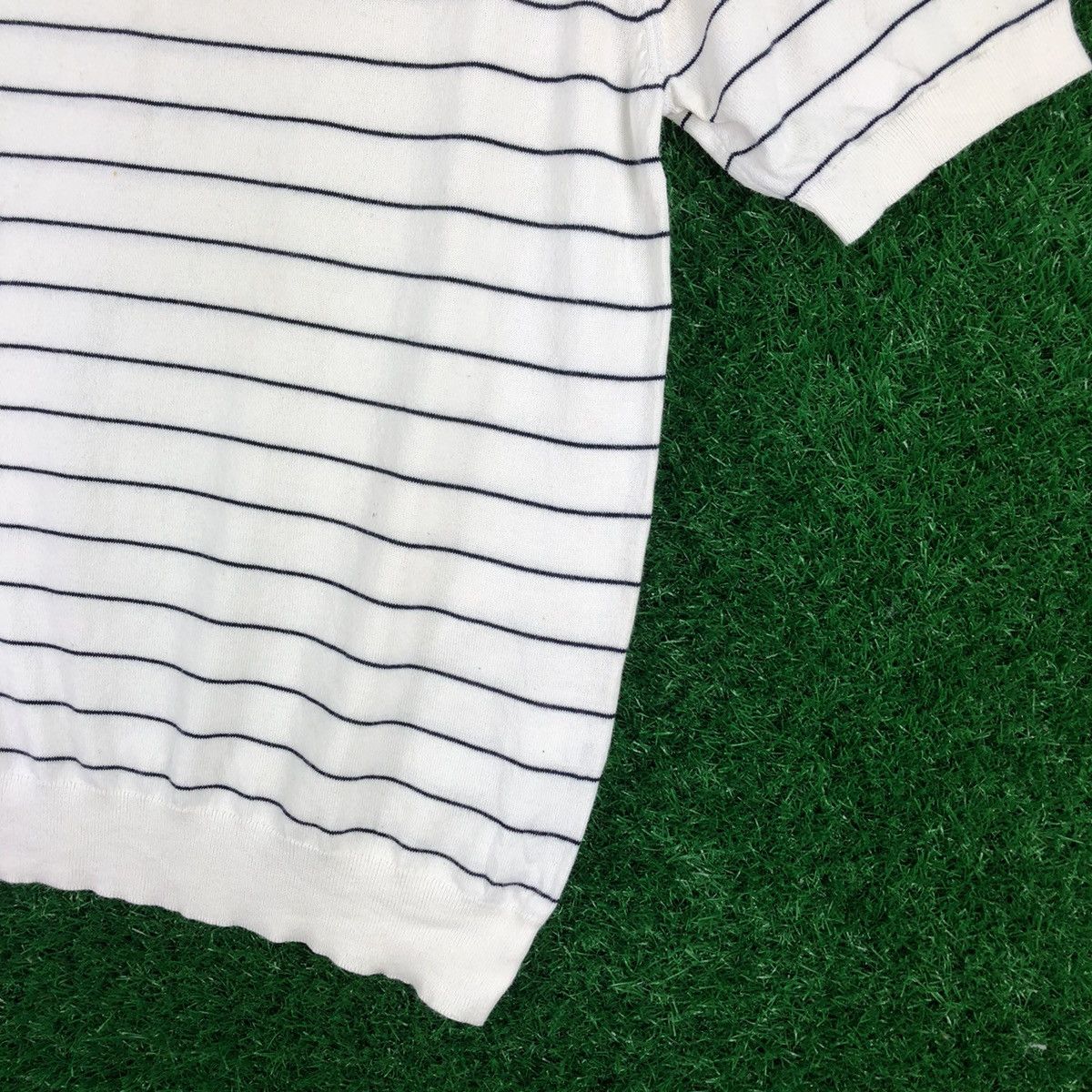 Japanese Brand × Uniqlo Uniqlo Striped Round Collar Shirt Short Sleeve Size US M / EU 48-50 / 2 - 3 Thumbnail
