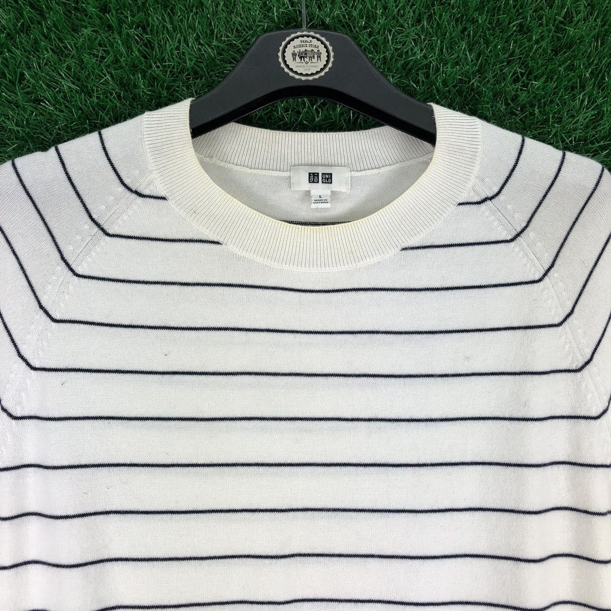 Japanese Brand × Uniqlo Uniqlo Striped Round Collar Shirt Short Sleeve Size US M / EU 48-50 / 2 - 7 Thumbnail