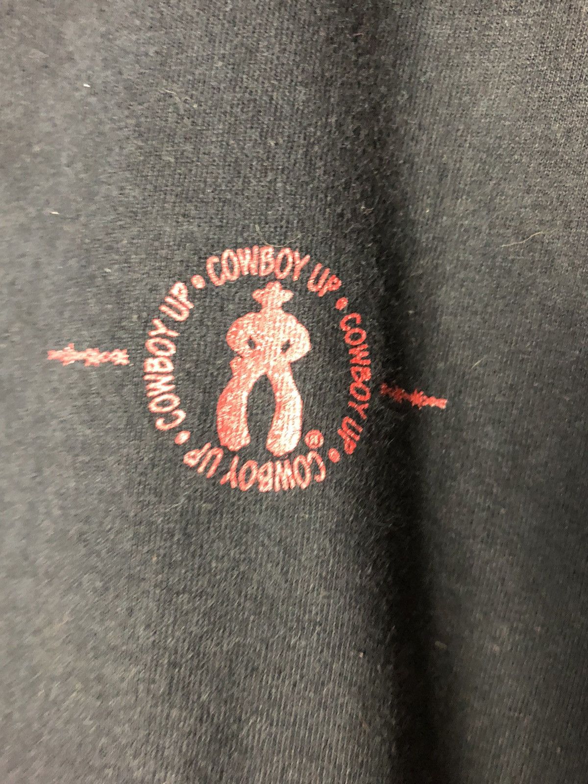 Fruit Of The Loom Vintage Cowboy up men black t shirt Size US L / EU 52-54 / 3 - 5 Thumbnail