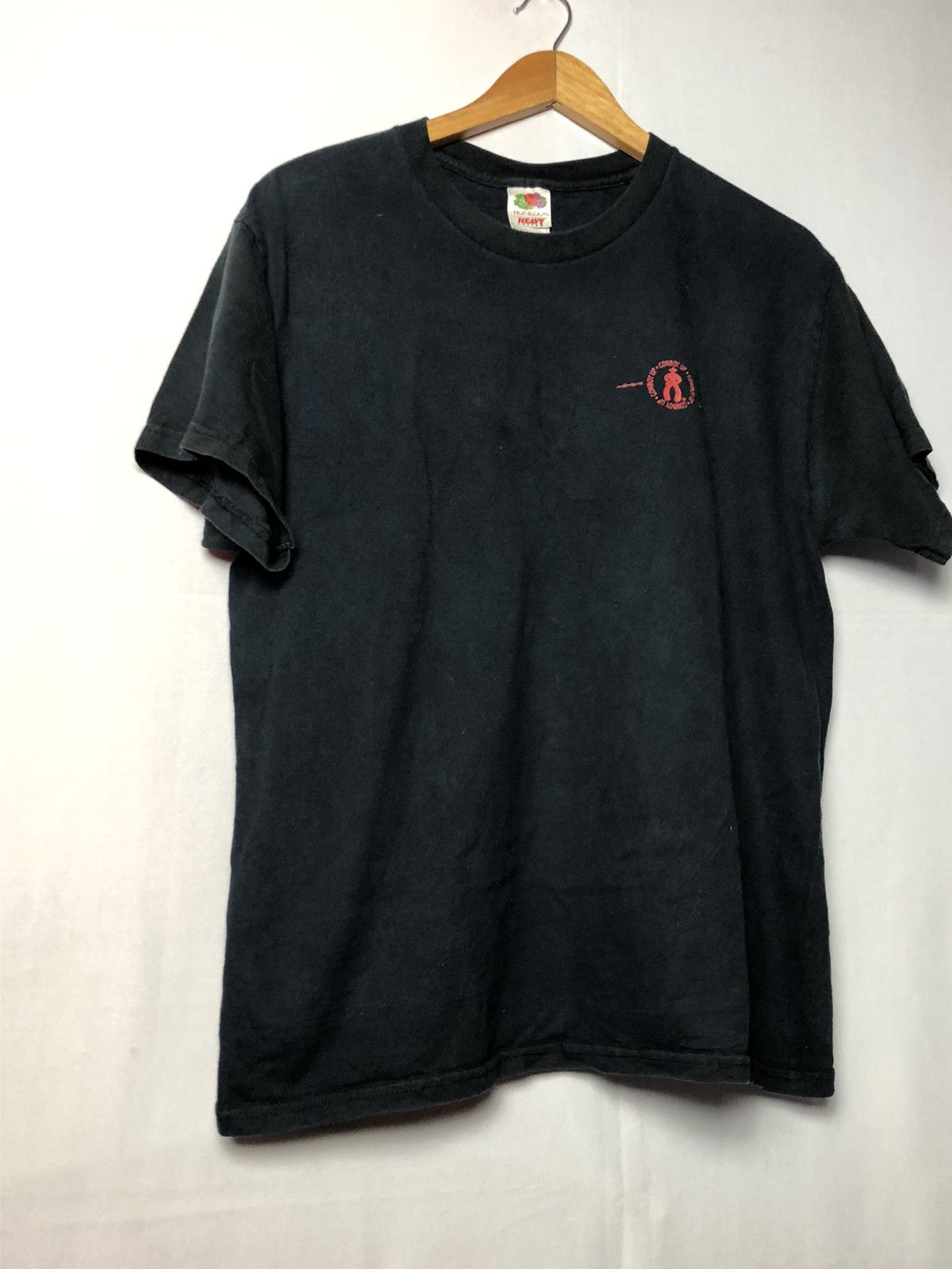Fruit Of The Loom Vintage Cowboy up men black t shirt Size US L / EU 52-54 / 3 - 4 Thumbnail