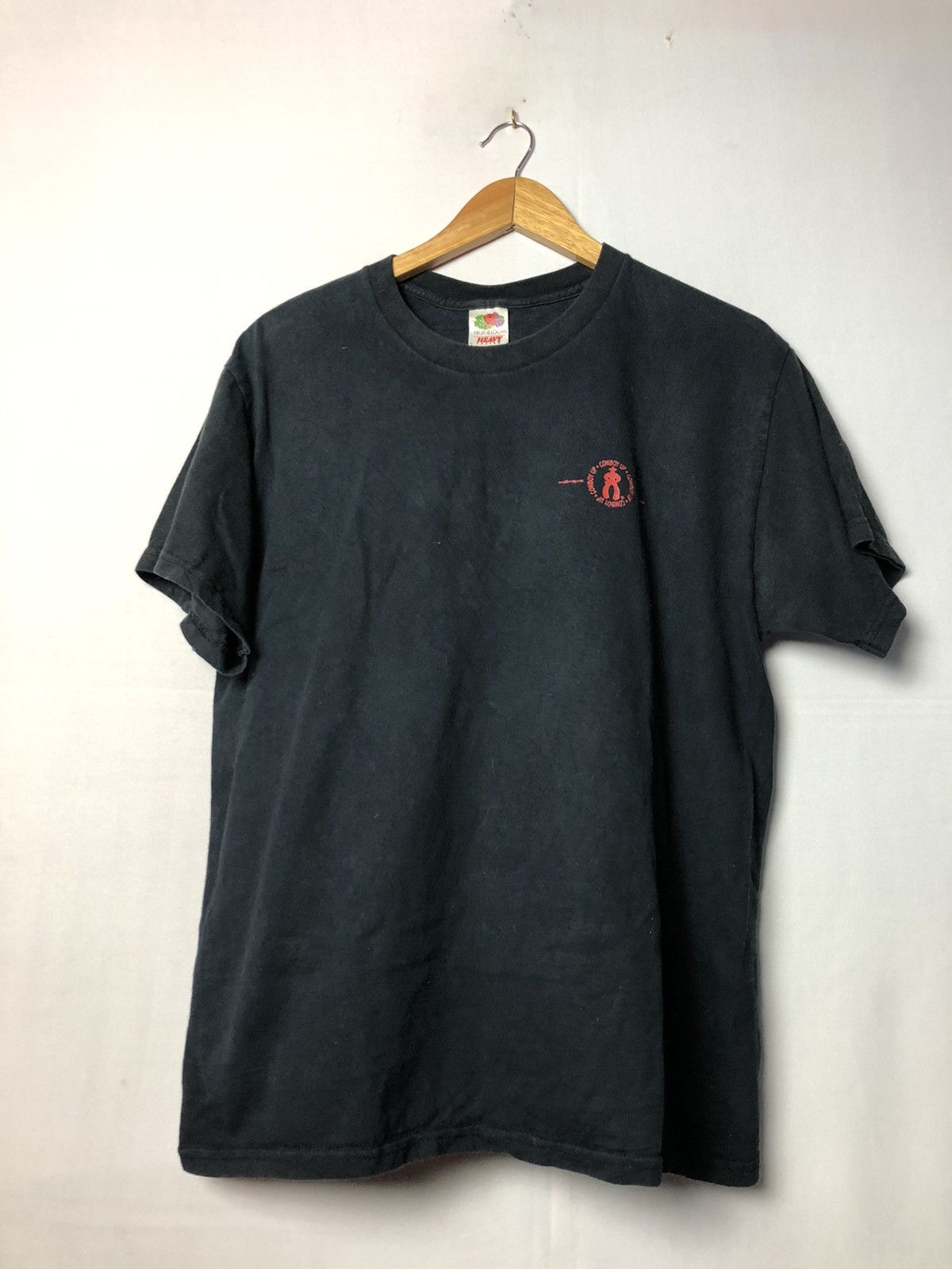 Fruit Of The Loom Vintage Cowboy up men black t shirt Size US L / EU 52-54 / 3 - 2 Thumbnail