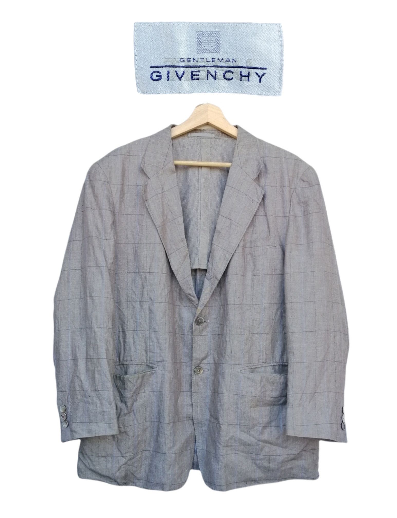 image of Vintage Givenchy Gentleman Blazer Jacket in Grey, Men's (Size Medium)