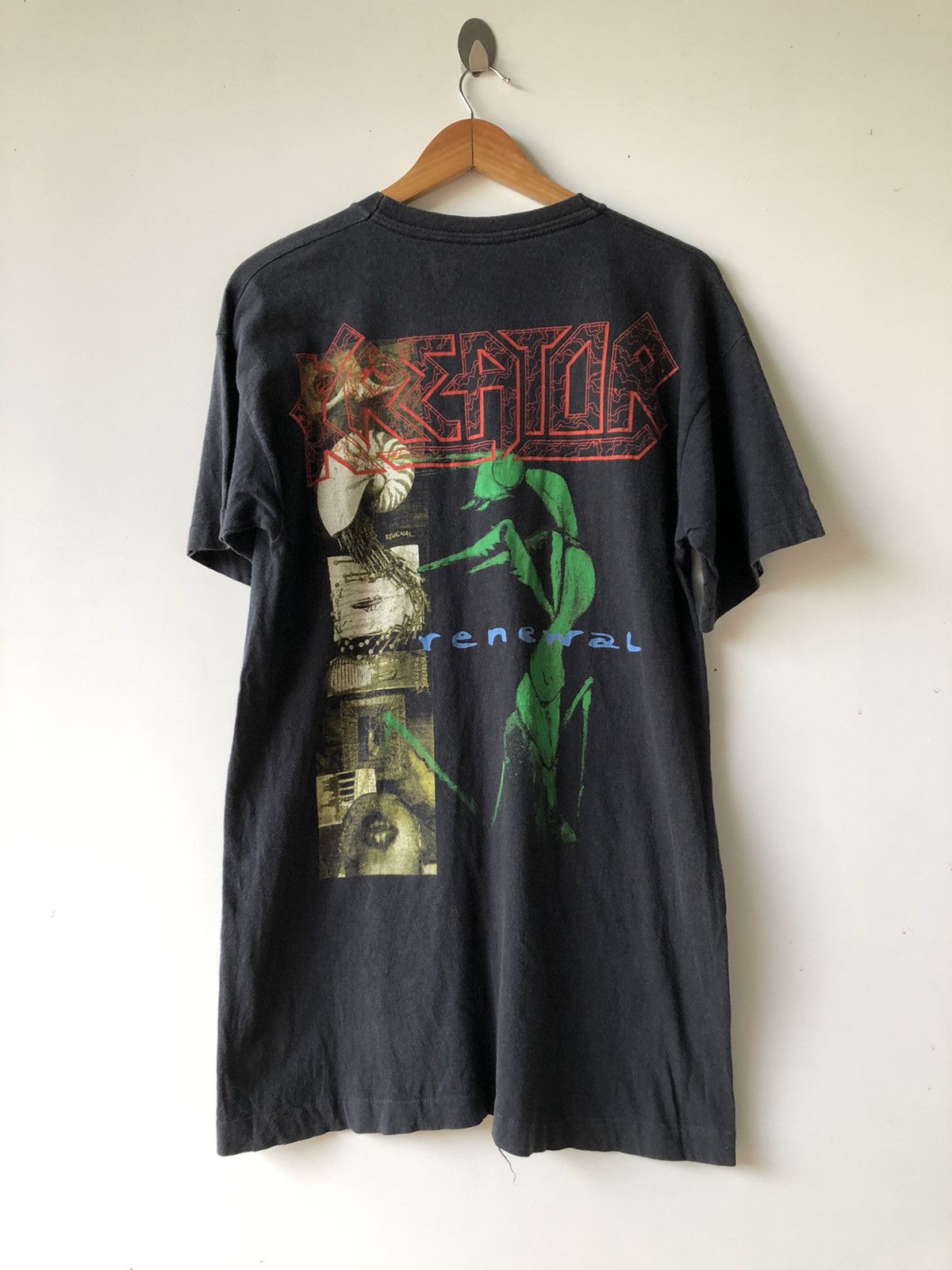 Vintage 🔥RARE🔥90s Kreator renewal tour printed by mcs black Shirt Size US L / EU 52-54 / 3 - 3 Thumbnail