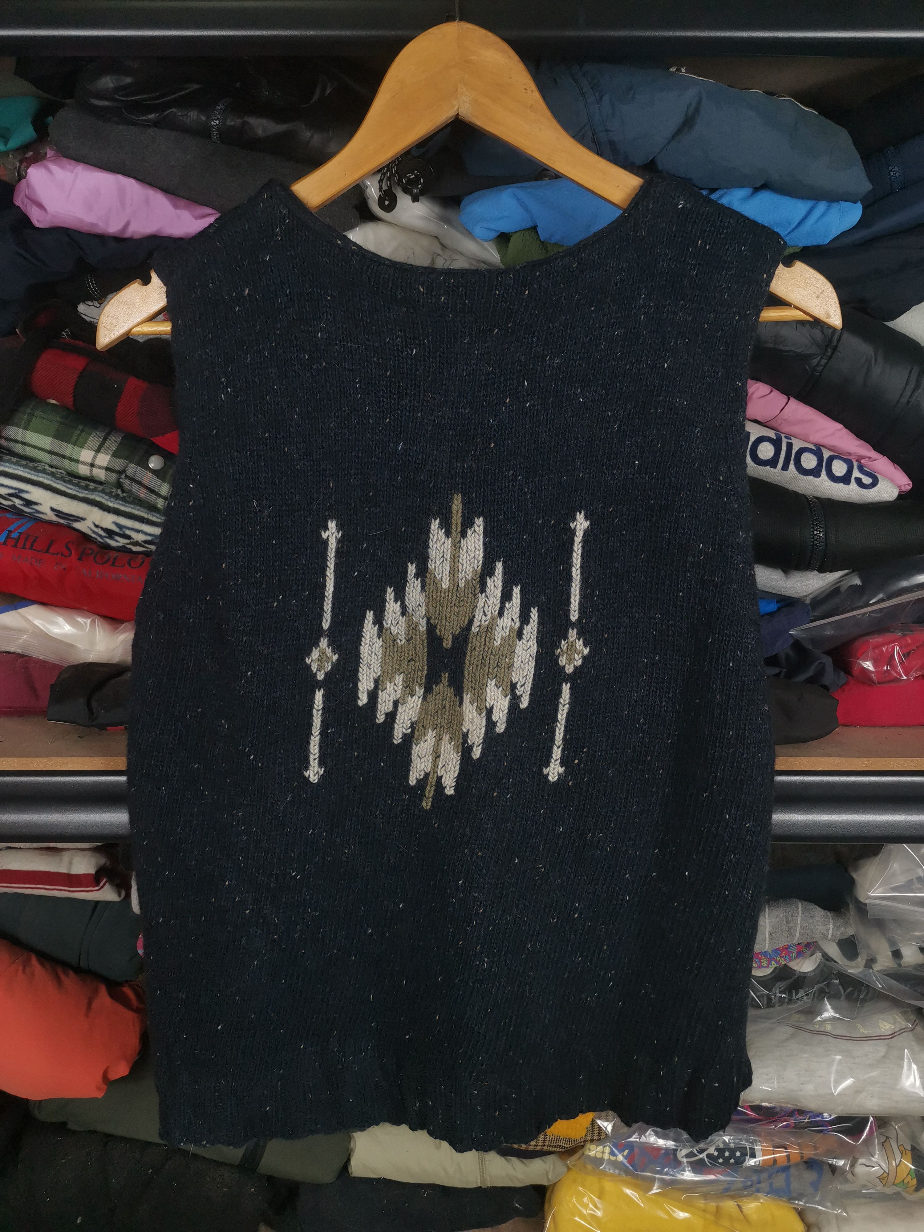 Japanese Brand Vintage Ichi Navajo Wool Knit Vest Size US S / EU 44-46 / 1 - 3 Thumbnail