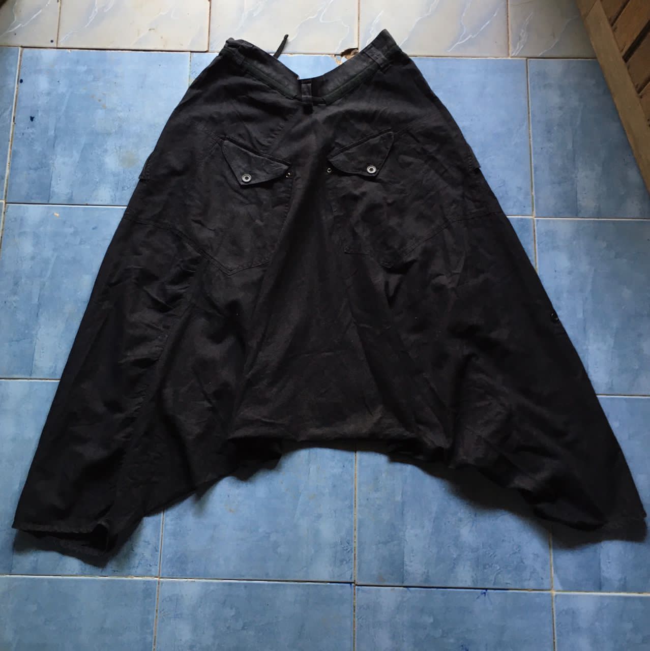 Japanese Brand PPFM DROP CROTCH BLACK PANTS Size US 32 / EU 48 - 6 Thumbnail
