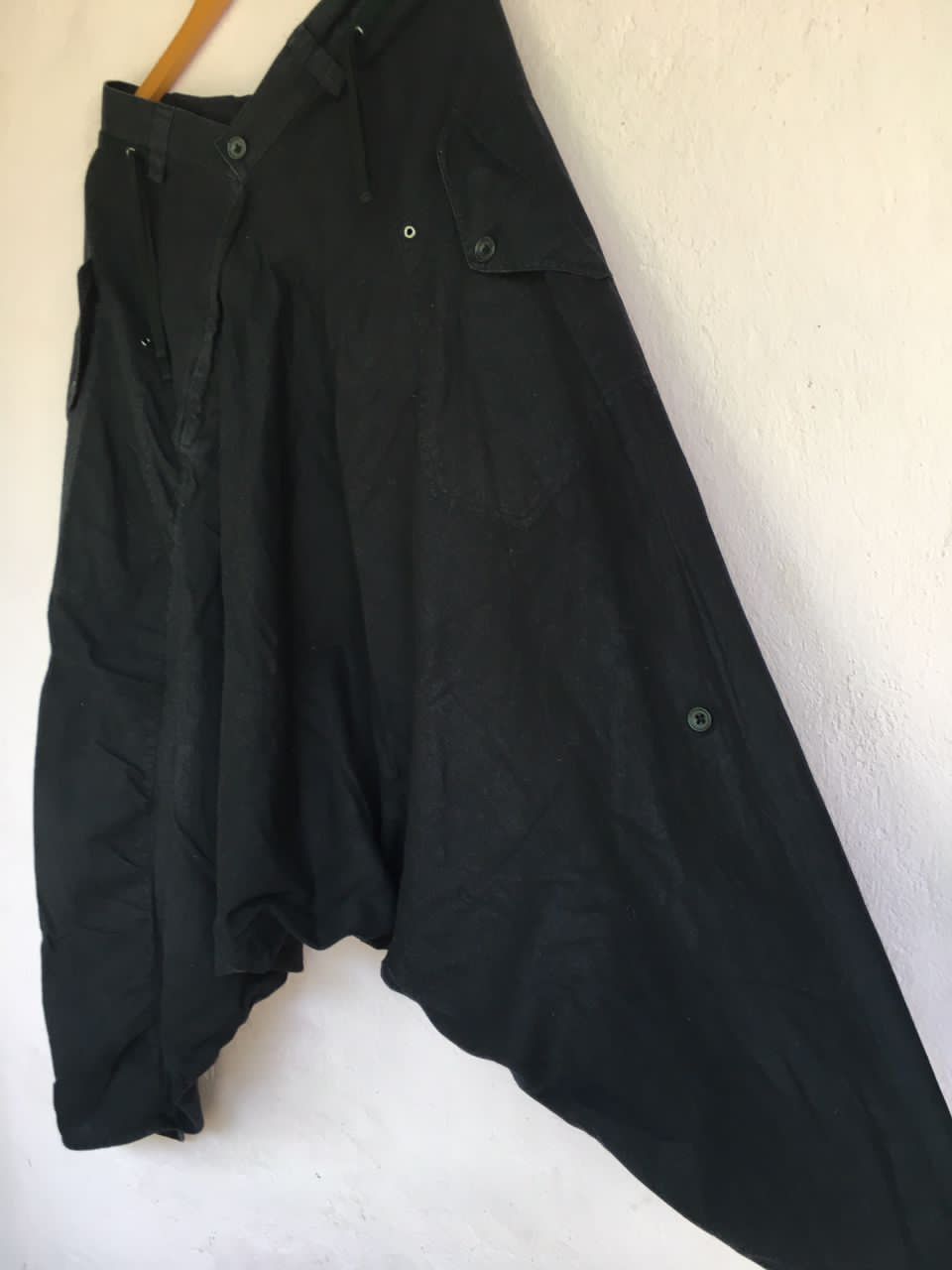 Japanese Brand PPFM DROP CROTCH BLACK PANTS Size US 32 / EU 48 - 3 Thumbnail