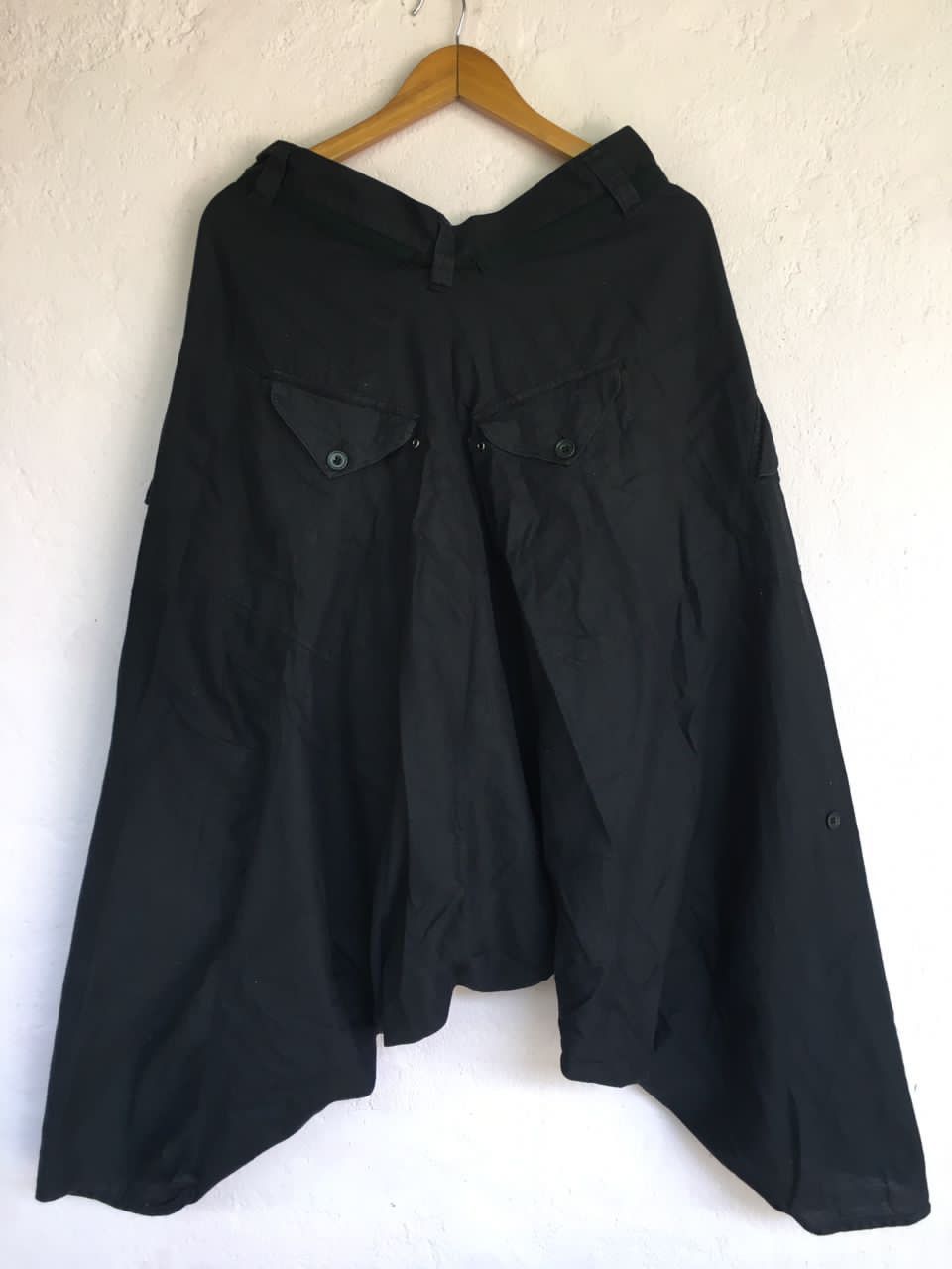 Japanese Brand PPFM DROP CROTCH BLACK PANTS Size US 32 / EU 48 - 2 Thumbnail