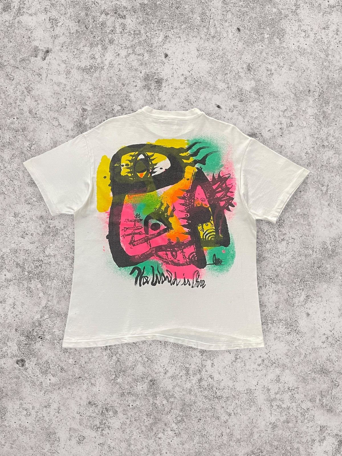 Vintage Comtec Imagination Art Eye No World Is Be Tshirt