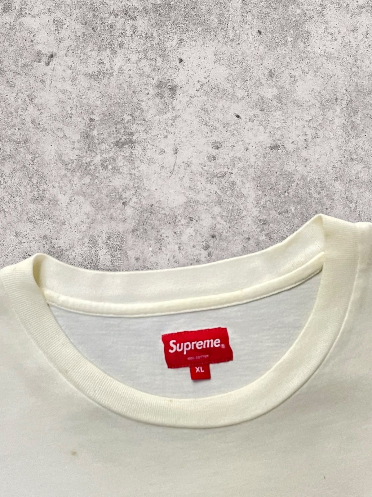 Supreme × Vintage Designer Supreme Intarsia Script Neon Green Crew Neck Tshirt Size US XL / EU 56 / 4 - 7 Thumbnail