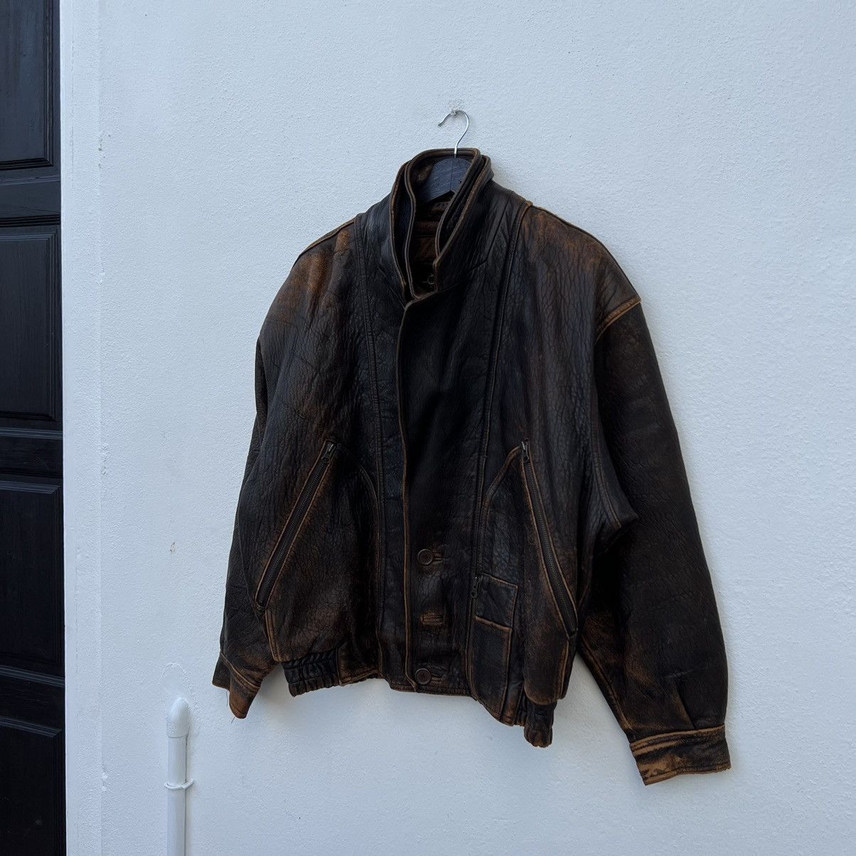 Japanese Brand × Leather Jacket VINTAGE BIKER SEIKO TOKYO LEATHER WEAR  DOUBLE BREAST | Grailed