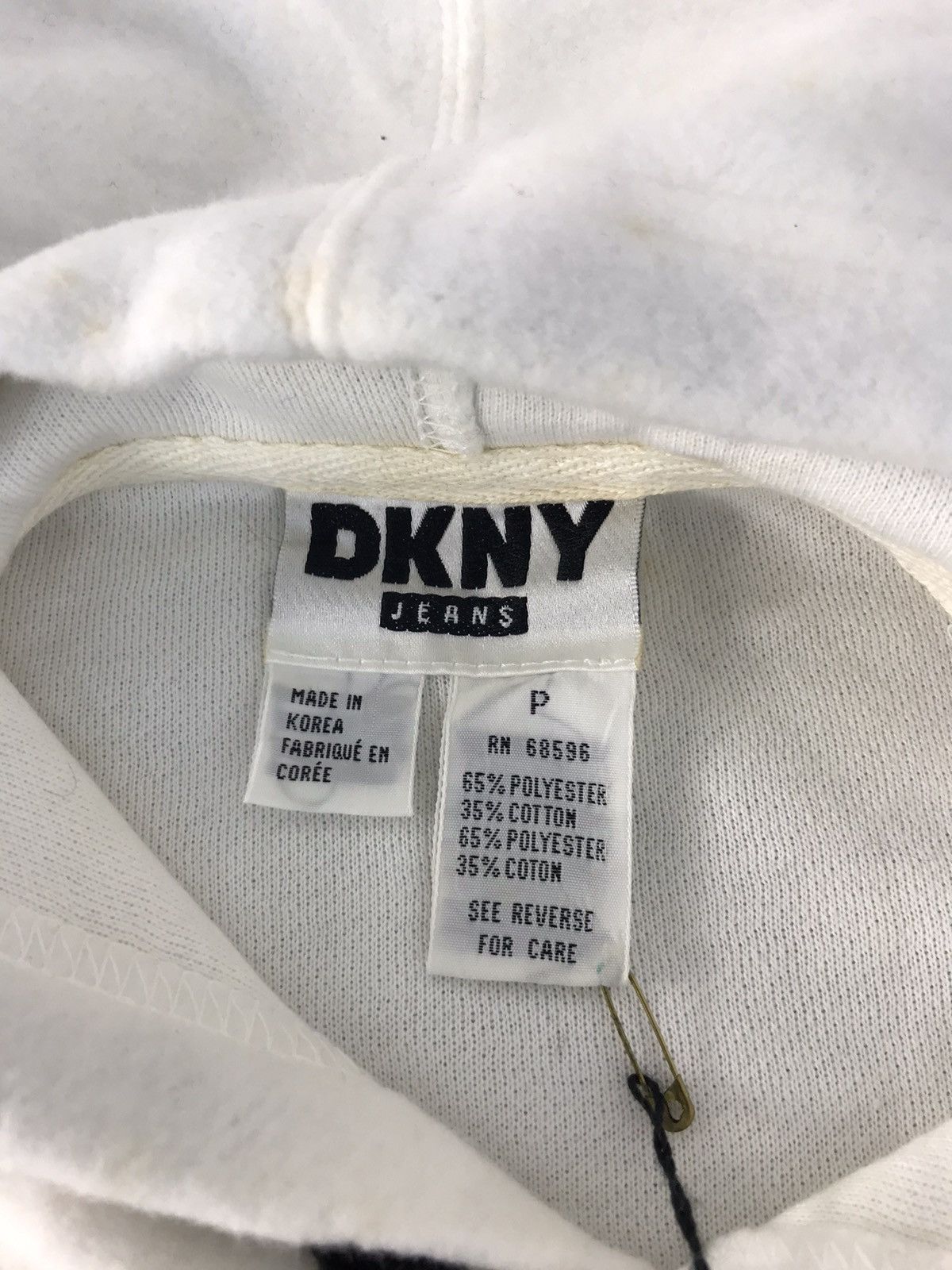 DKNY × Designer DKNY Jeans USA Hoodies Spell Out Pull Over Side Tape Size US XL / EU 56 / 4 - 7 Thumbnail