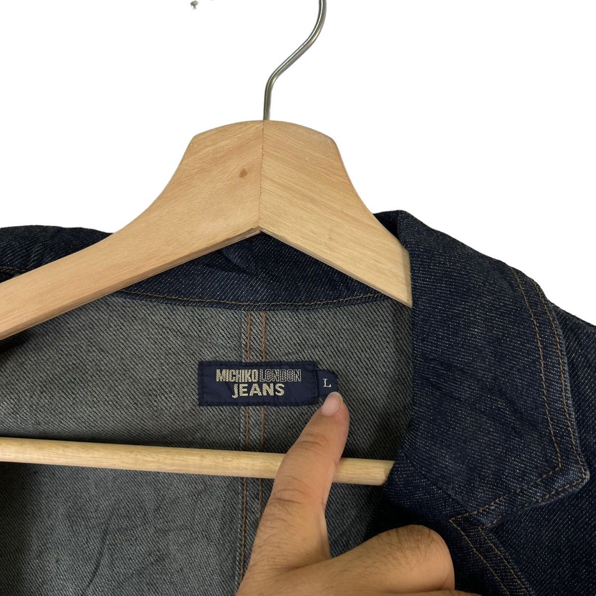 Japanese Brand VINTAGE HIKORY DENIM INDIGO JACKET MULTI POCKET MICHIKO Size US L / EU 52-54 / 3 - 12 Thumbnail