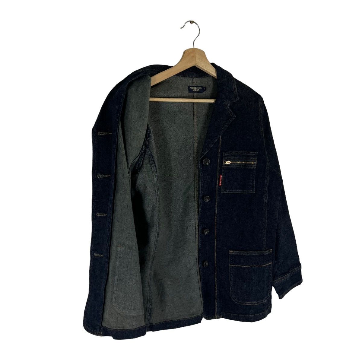 Japanese Brand VINTAGE HIKORY DENIM INDIGO JACKET MULTI POCKET MICHIKO Size US L / EU 52-54 / 3 - 11 Thumbnail