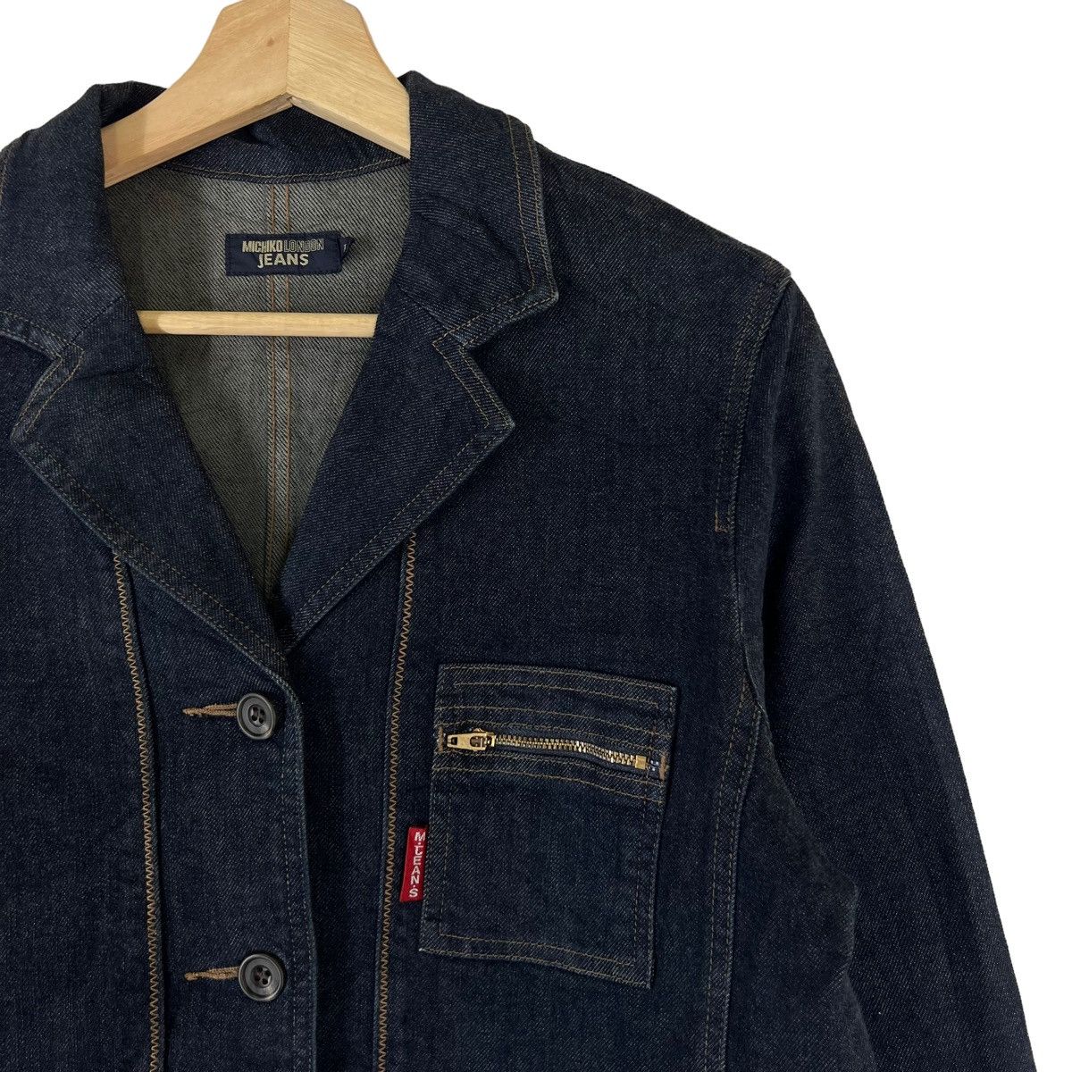 Japanese Brand VINTAGE HIKORY DENIM INDIGO JACKET MULTI POCKET MICHIKO Size US L / EU 52-54 / 3 - 5 Thumbnail