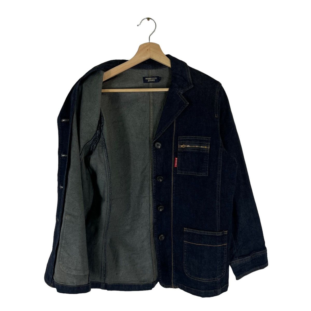 Japanese Brand VINTAGE HIKORY DENIM INDIGO JACKET MULTI POCKET MICHIKO Size US L / EU 52-54 / 3 - 10 Thumbnail