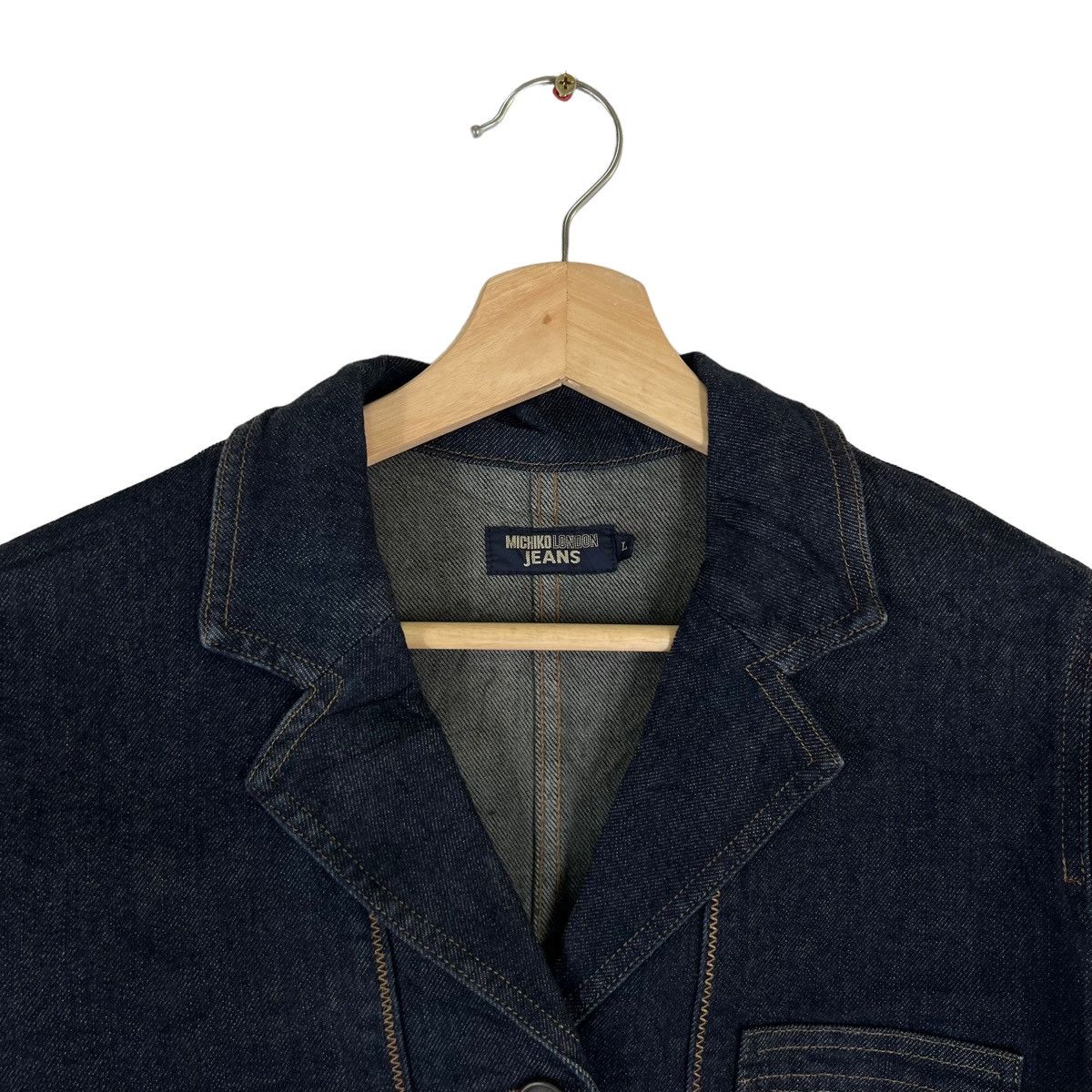 Japanese Brand VINTAGE HIKORY DENIM INDIGO JACKET MULTI POCKET MICHIKO Size US L / EU 52-54 / 3 - 6 Thumbnail