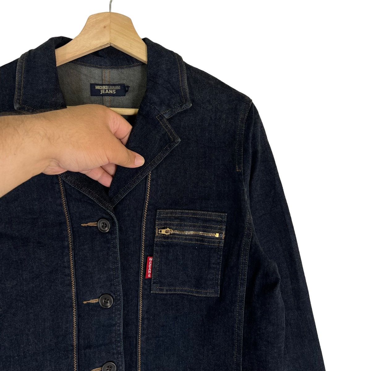 Japanese Brand VINTAGE HIKORY DENIM INDIGO JACKET MULTI POCKET MICHIKO Size US L / EU 52-54 / 3 - 4 Thumbnail