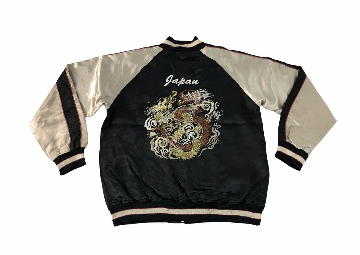 Free Shipping Vintage outlets Embroidered Sukajan Varsity Jacket, Yakuza, Hip Hop, Japan, Dragon Jacket, Size M Rare