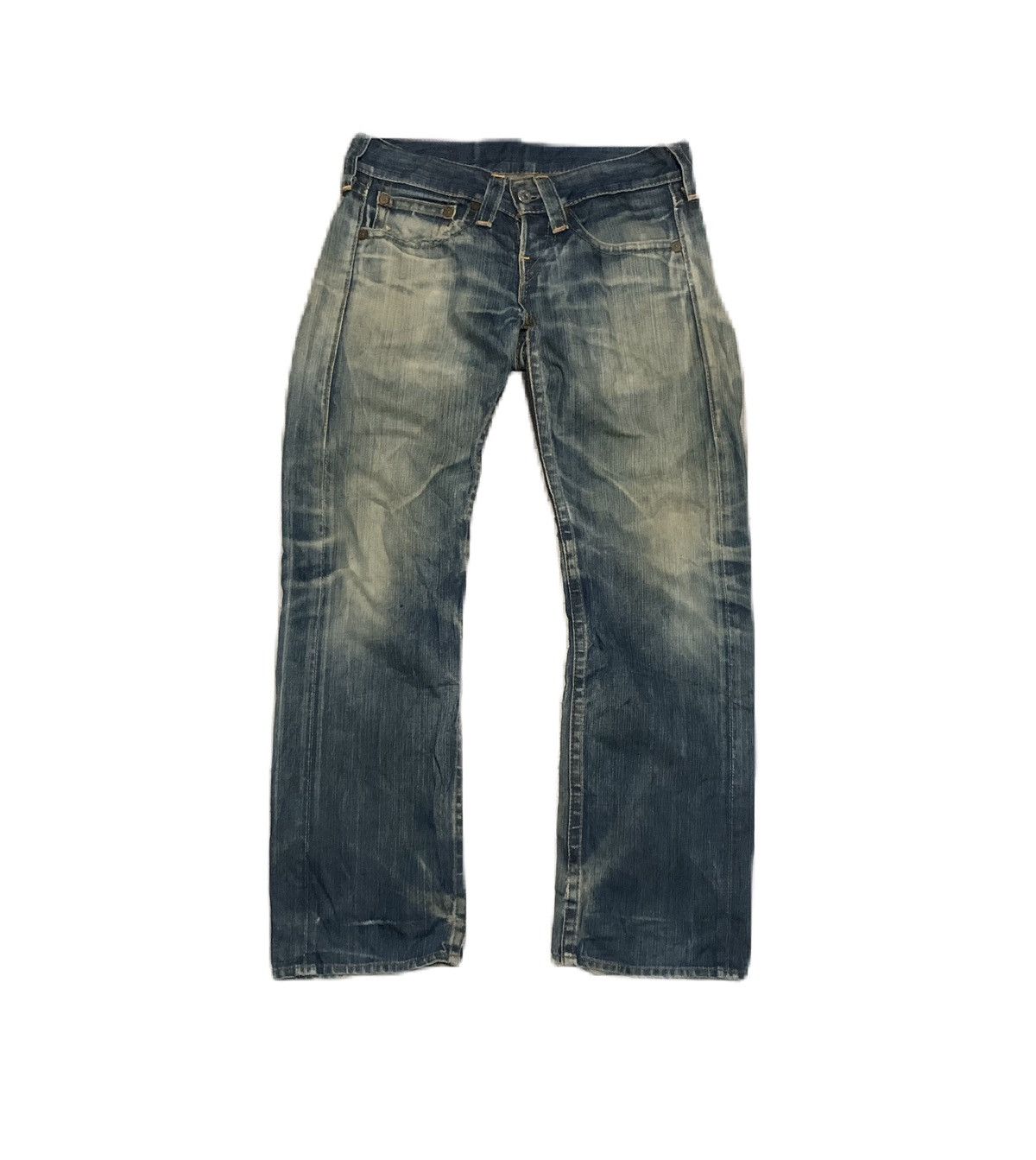 image of Distressed Denim x Levis Vintage 90's Levis Faded Blue Jeans in Blue Denim, Men's (Size 33)